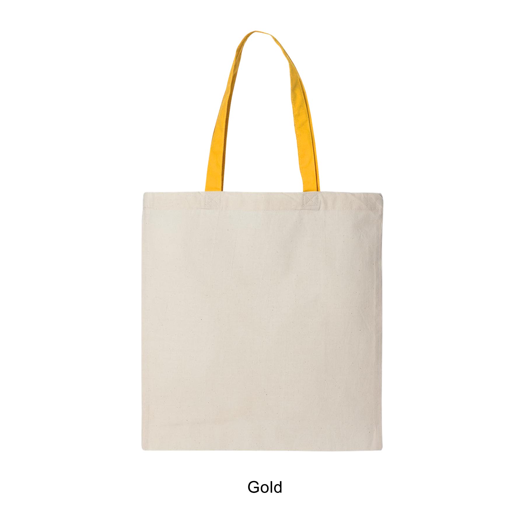 6 oz. 100% Cotton Canvas Tote Bag with Color Handle 2
