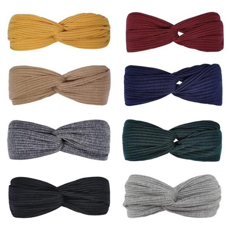 Women Twist Knotted Boho Stretchy Hair Bands 2