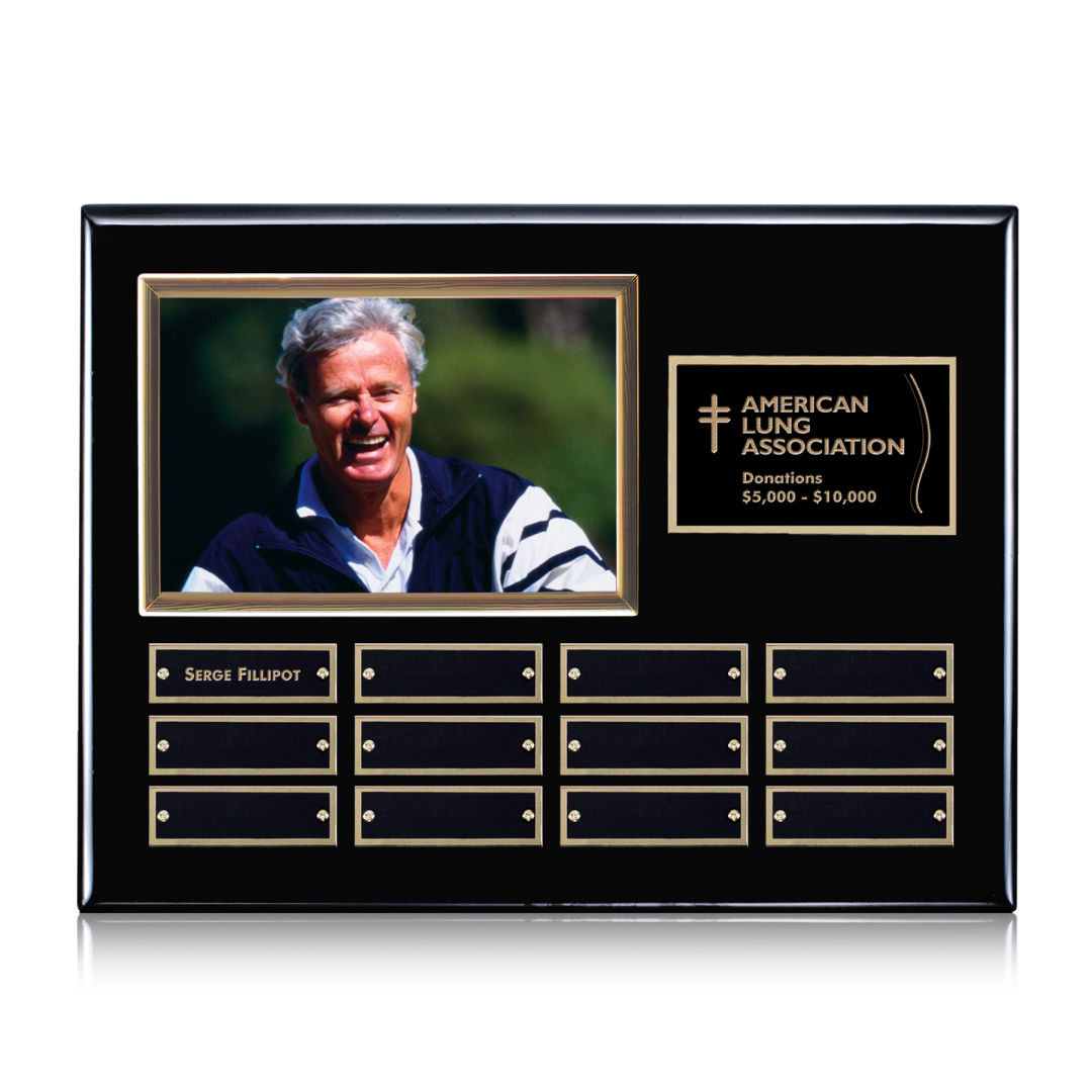 Photo (Horiz) P/Plaque - Black/Gold 2