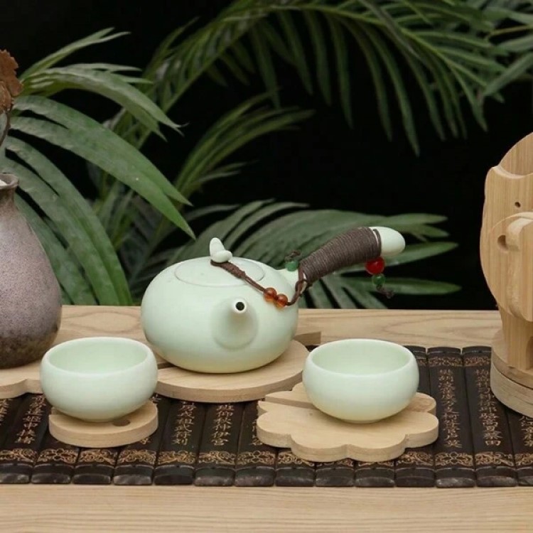 Sheep Shaped Bamboo Coaster and Table Top Decoration 8