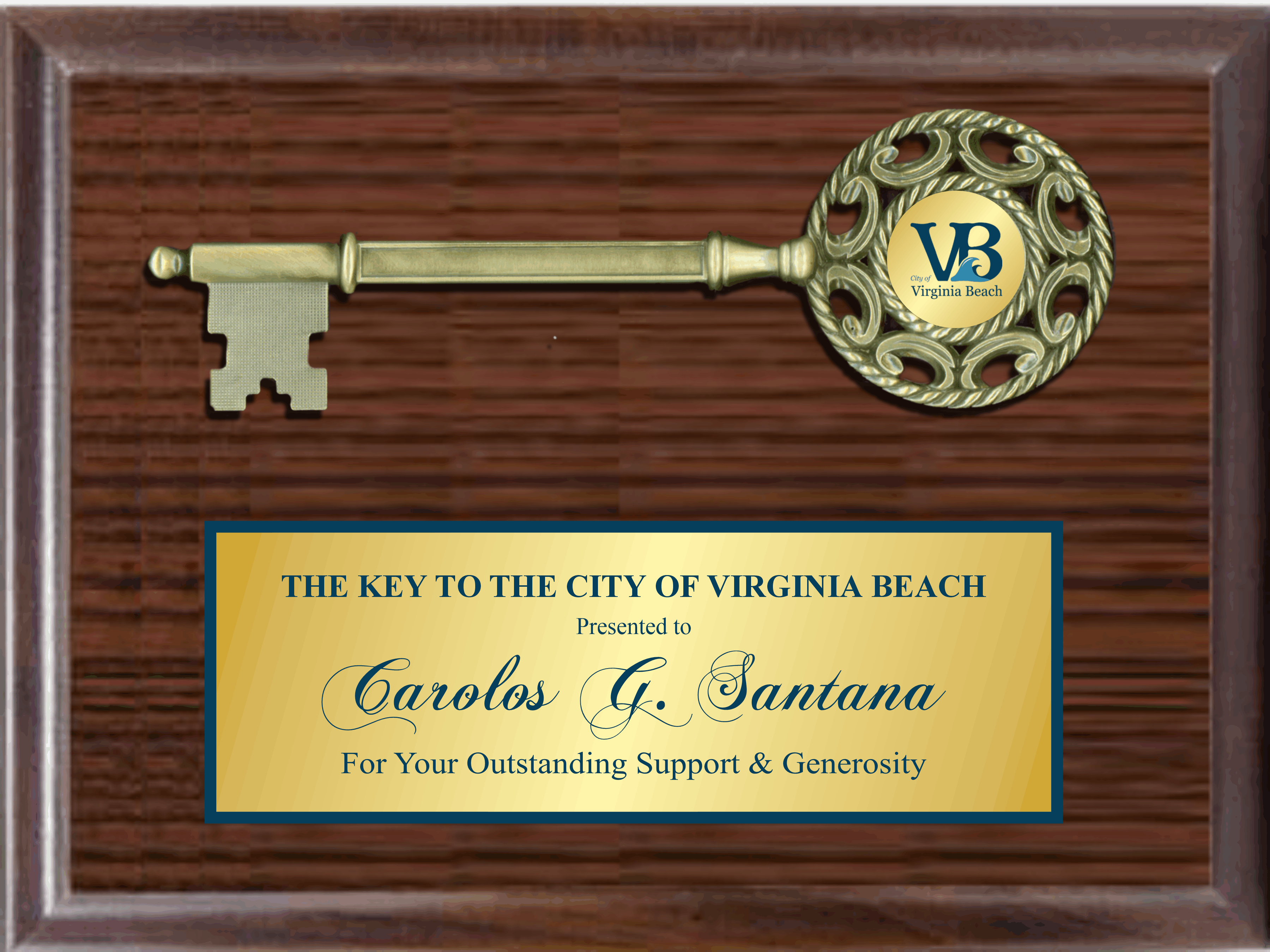 9.5" Metal Key Mount On 9"X12" Plaque 3
