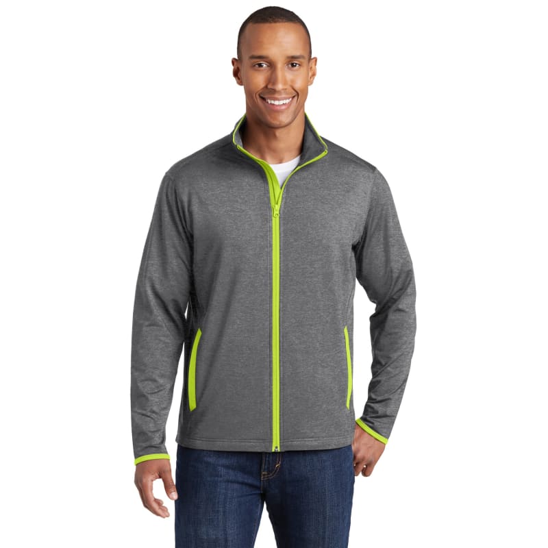 Sport-Tek Sport-Wick Stretch Contrast Full-Zip Jacket. 7