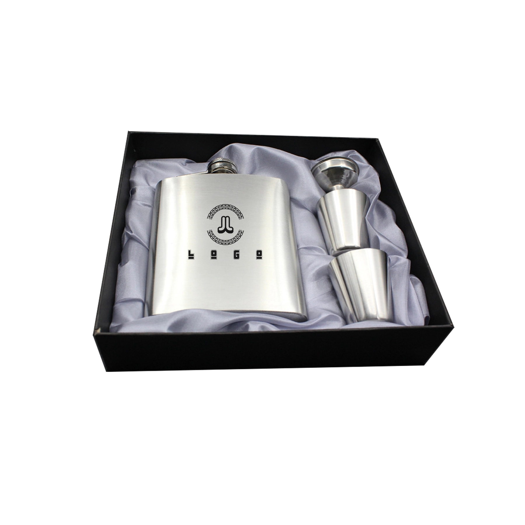 Portable Stainless Steel Hip Flask, custom water bottle with logo imprint 2