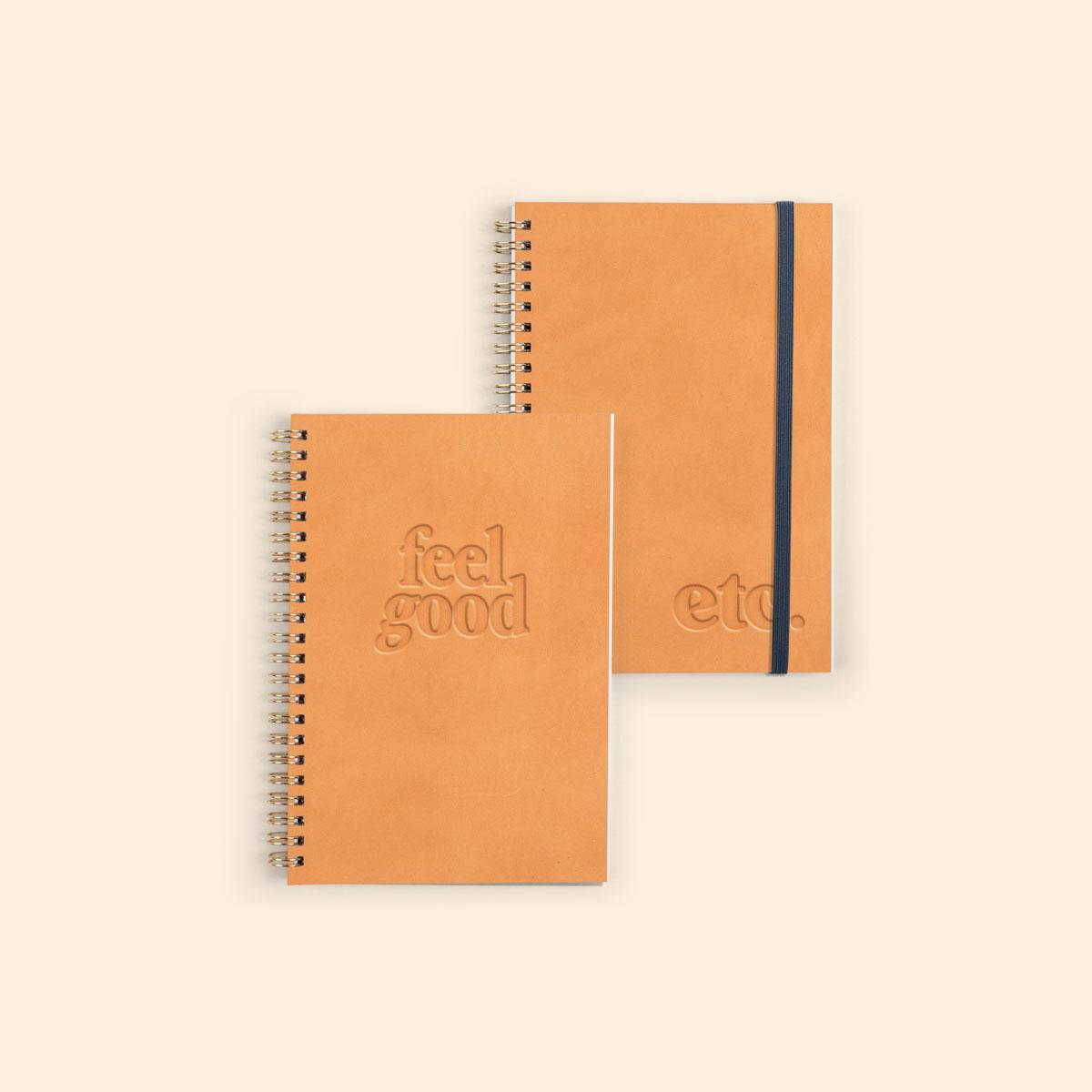 Journal - Debossed Leather Cover - Size W 1