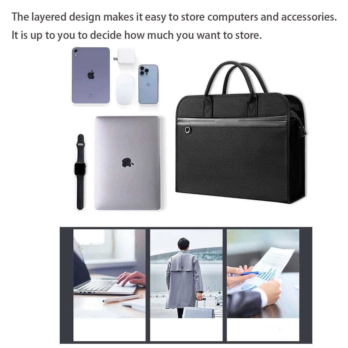 Large Capacity Briefcase Oxford Cloth Waterproof File Bag 5