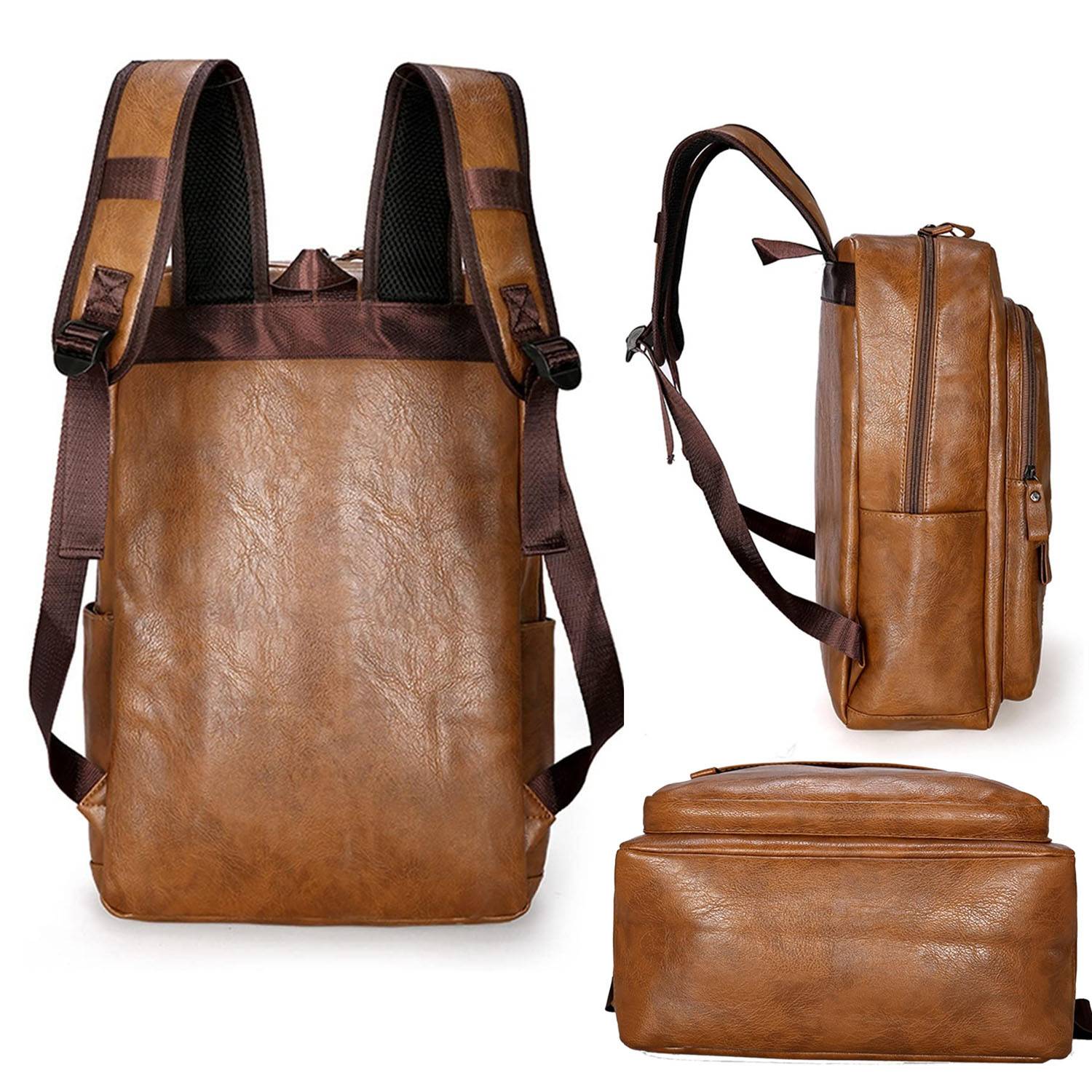 Classic PU Leather Bag for Travel and School 8