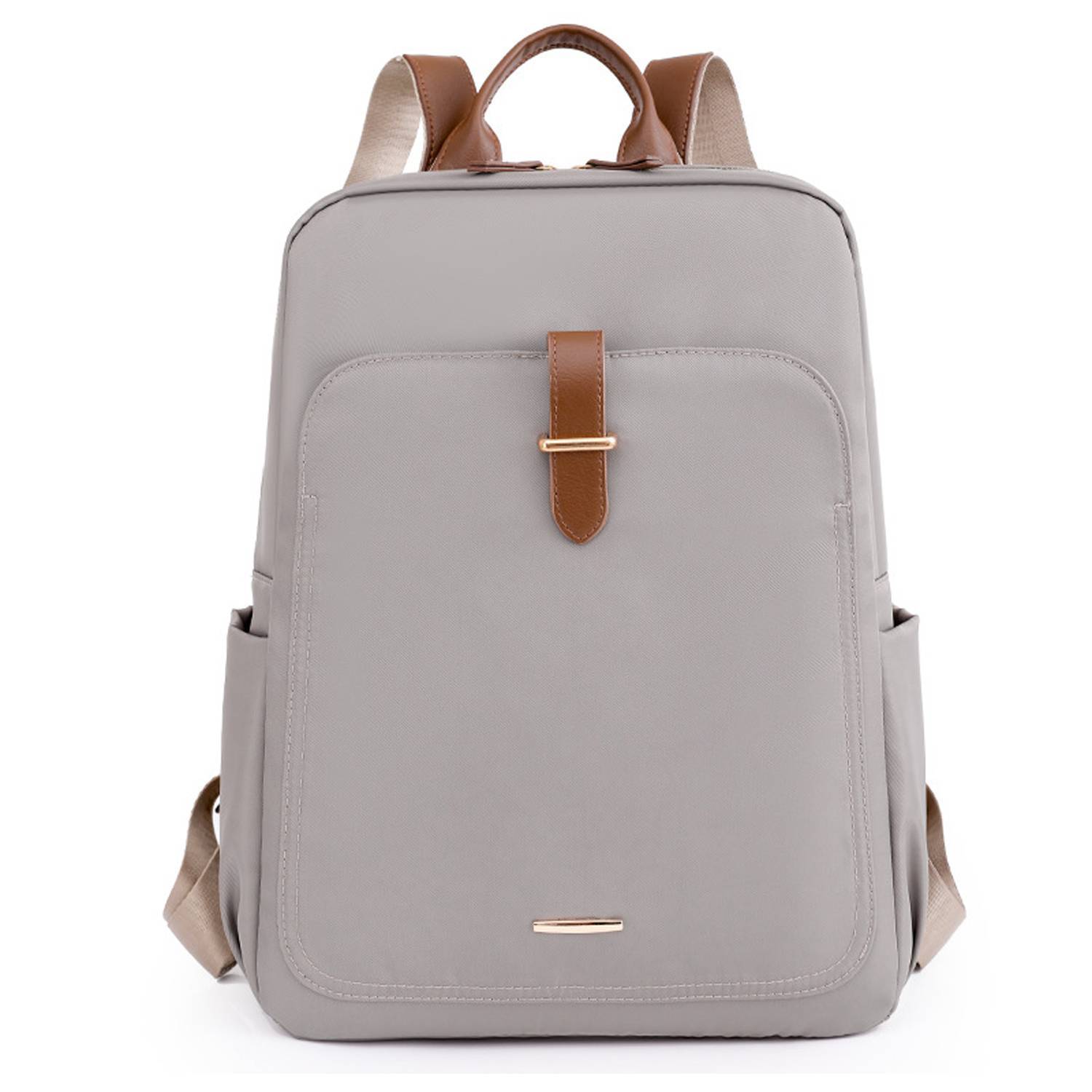 Travel PU Leather Laptop Backpack 8