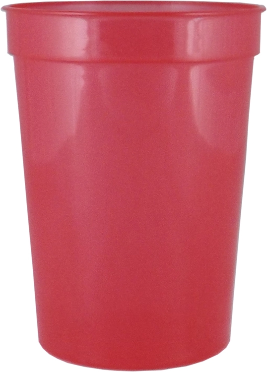 12 oz Smooth Walled Plastic Stadium Cup with Automated Silkscreen Imprint