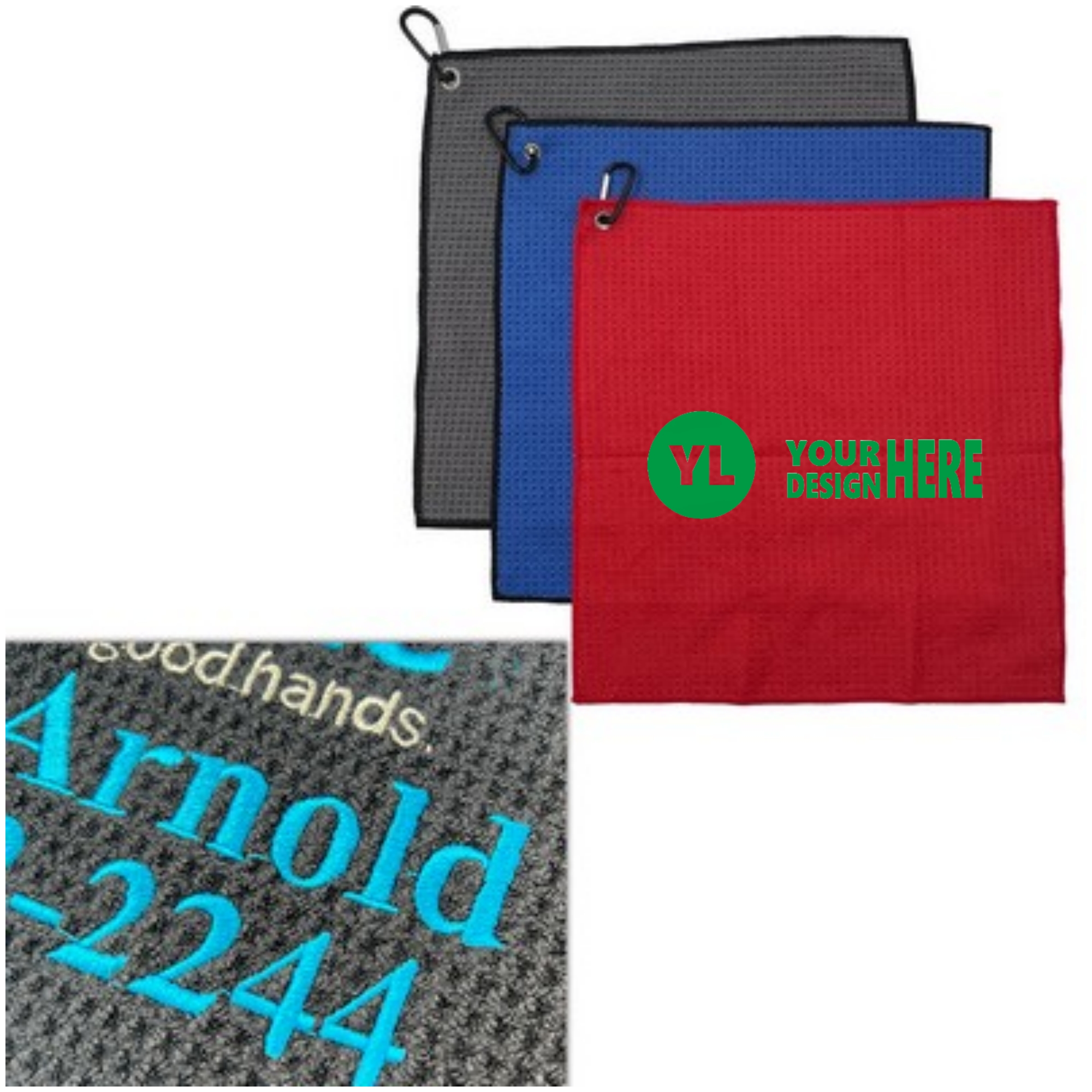 Custom Full Color 12"X12" Car Microfiber Waffle Pattern Cleaning Towel 2