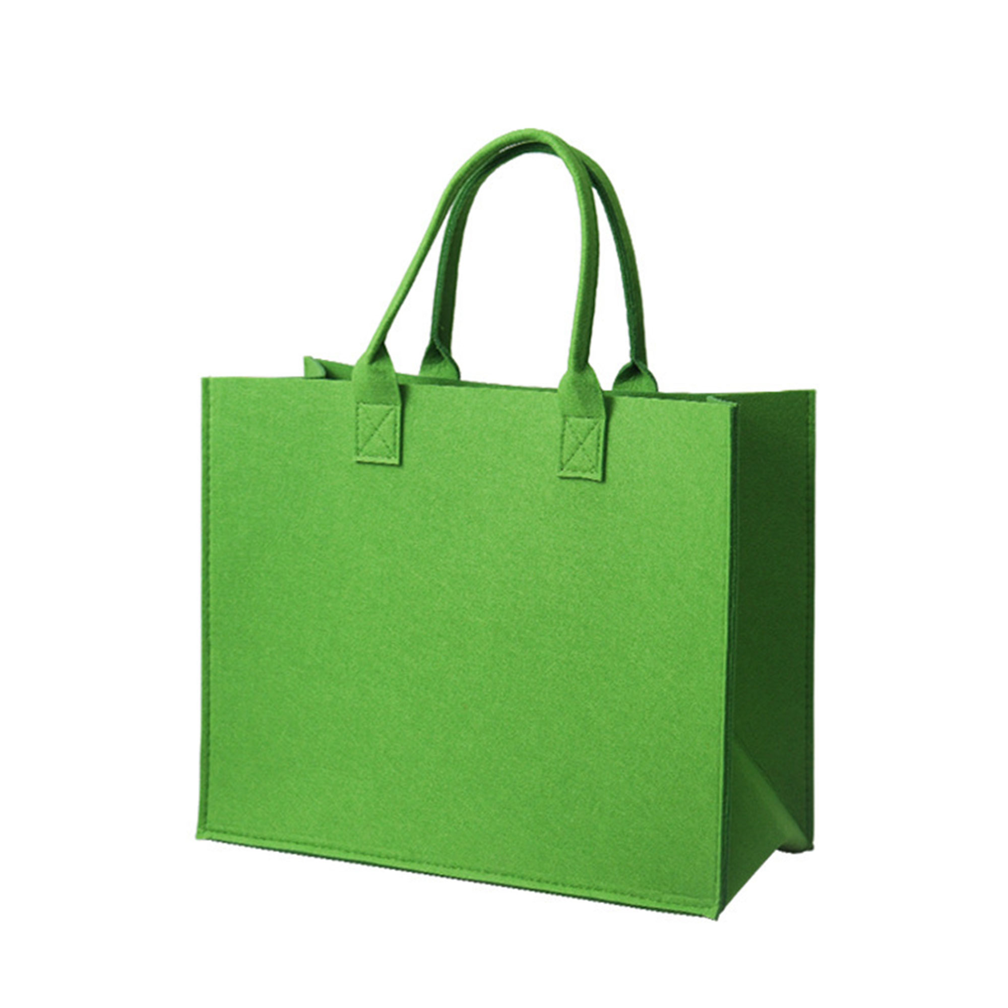 MOQ50 Reusable Portable Felt Grocery Tote Bag, custom tote bag with logo imprint 8