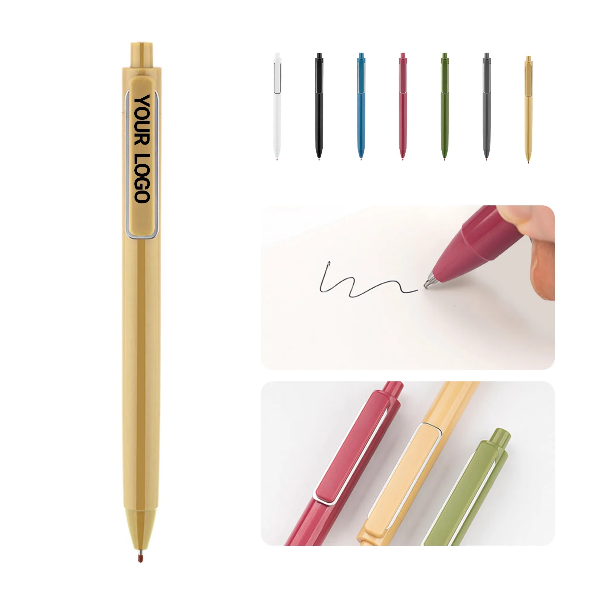 Morandi Click Action Ballpoint Pen with Large Ink Capacity 3