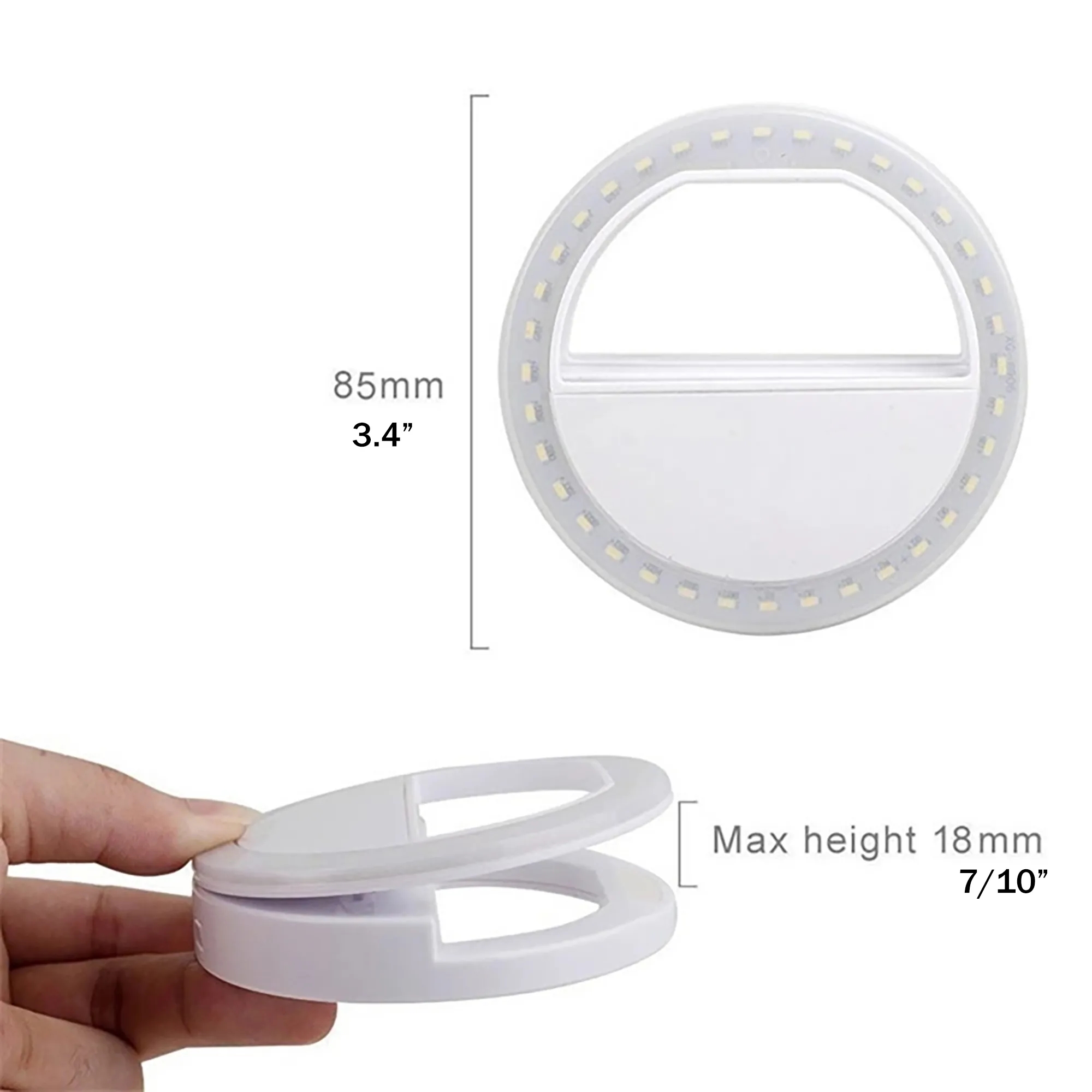 Rechargeable Ring Phone Selfie Light 6