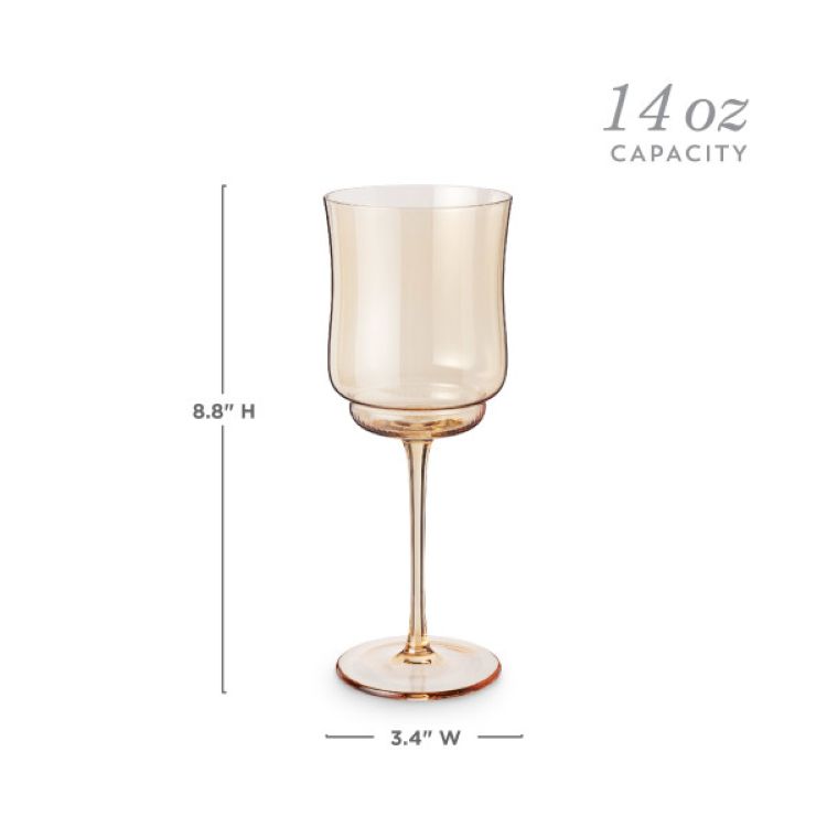 Twine Living® Tulip Stemmed Wine Glass, set of 2 3