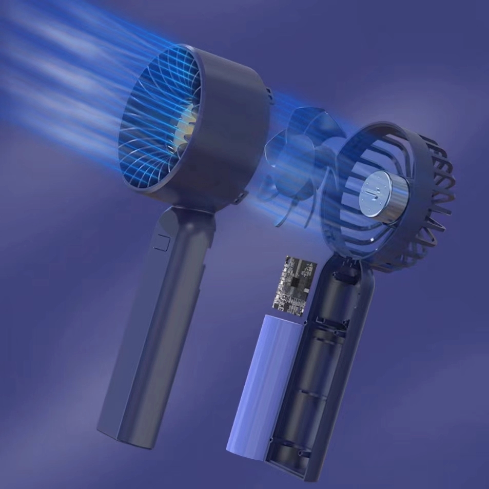 Mini Handheld Fan With Phone Holder Base 3
