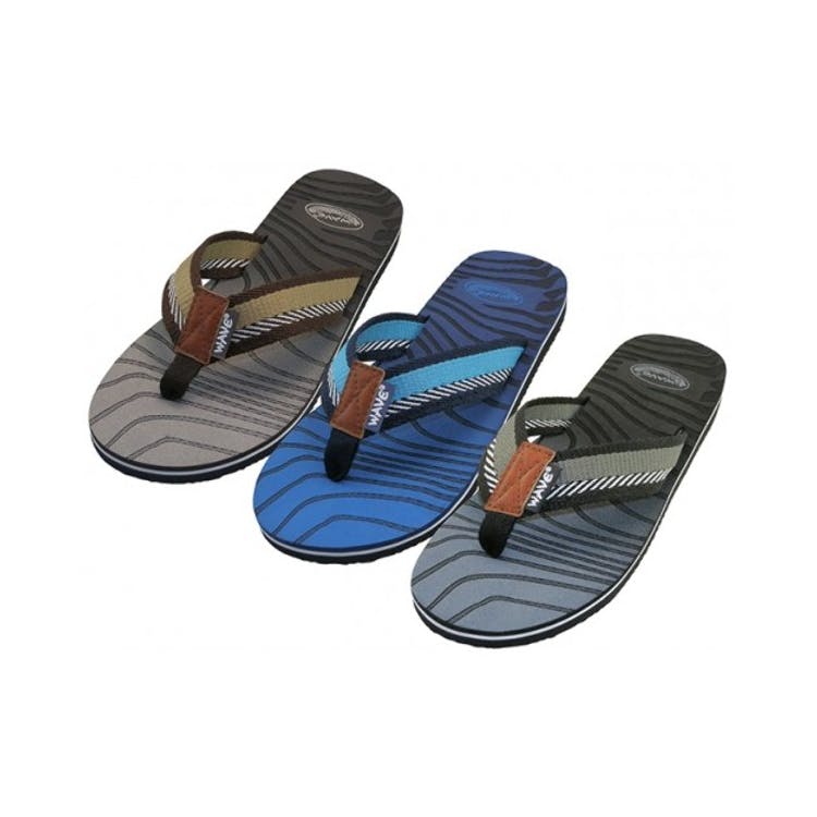 Men's Thong-Style Sandals - 3 Color Combos Sizes 7-12 2