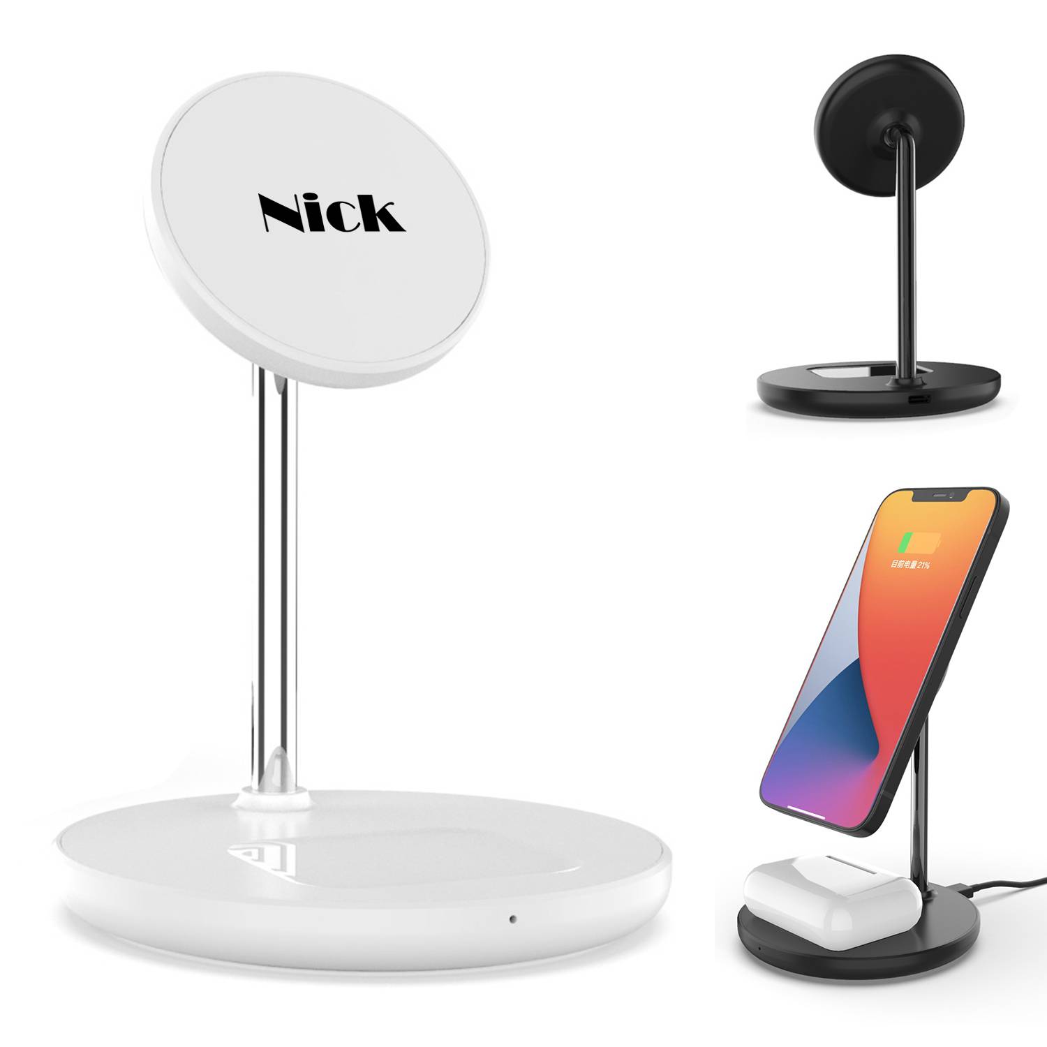 3 in 1 Magnetic Attraction Wireless Charger Stand for iPhone
