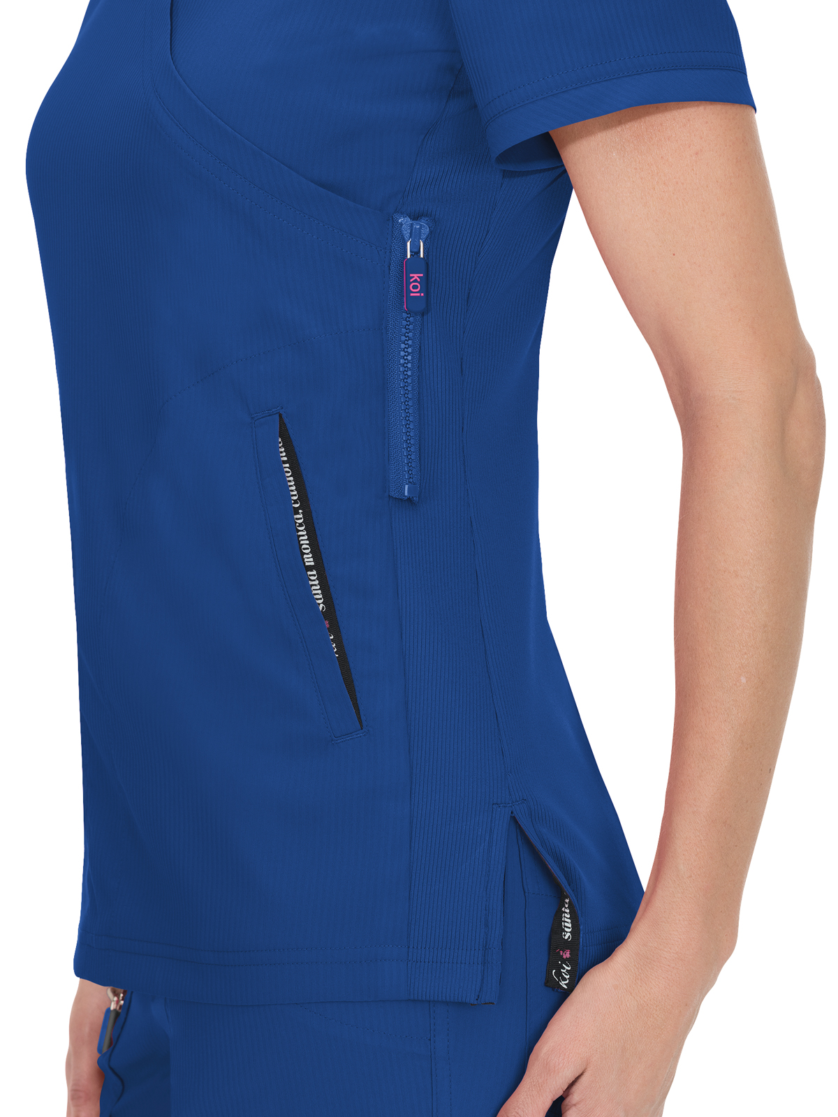 koi - Lite - Women's Three-Pocket Mock-Wrap Philosophy Top 59