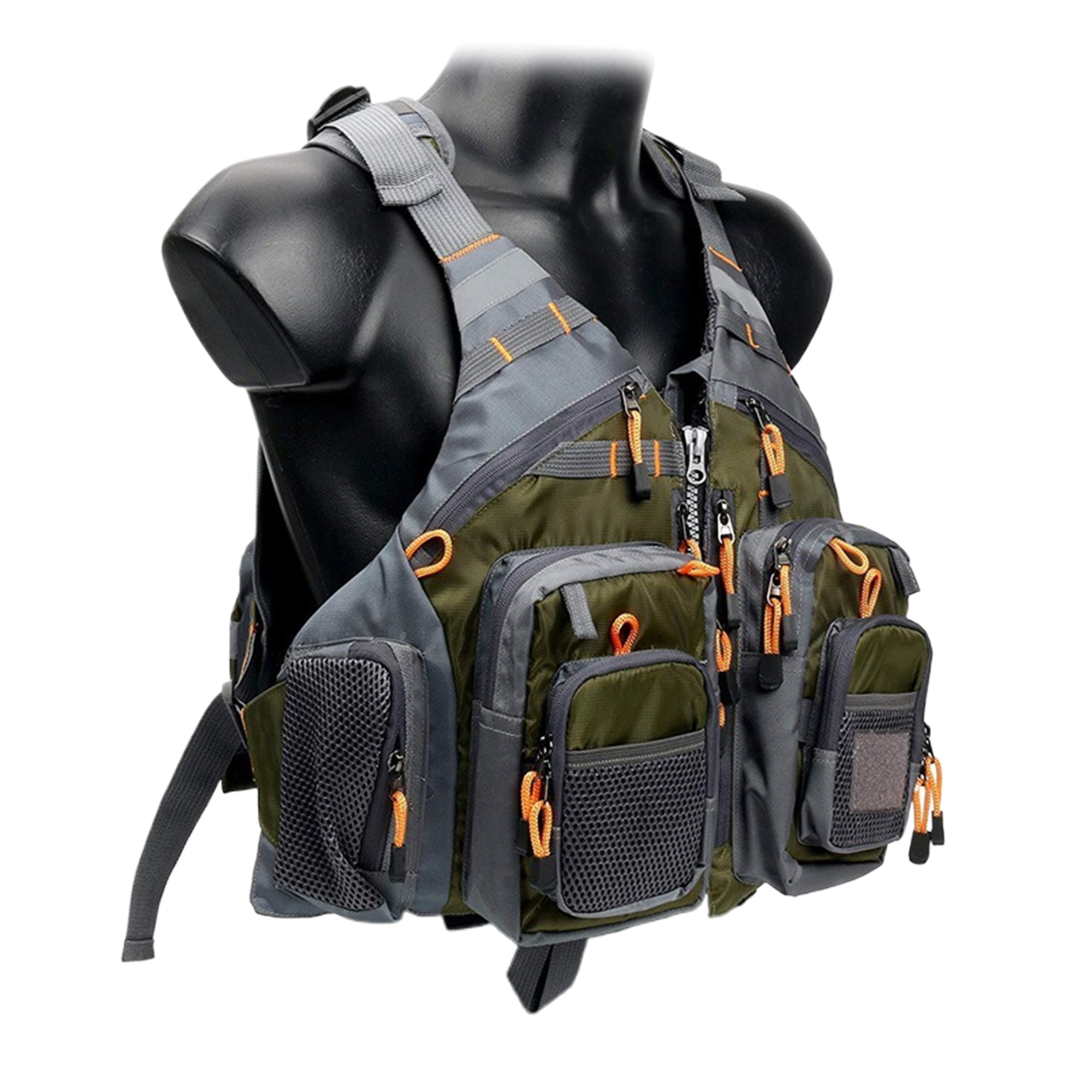 Adjustable Multi-Pocket Life Vest With Floatation 1