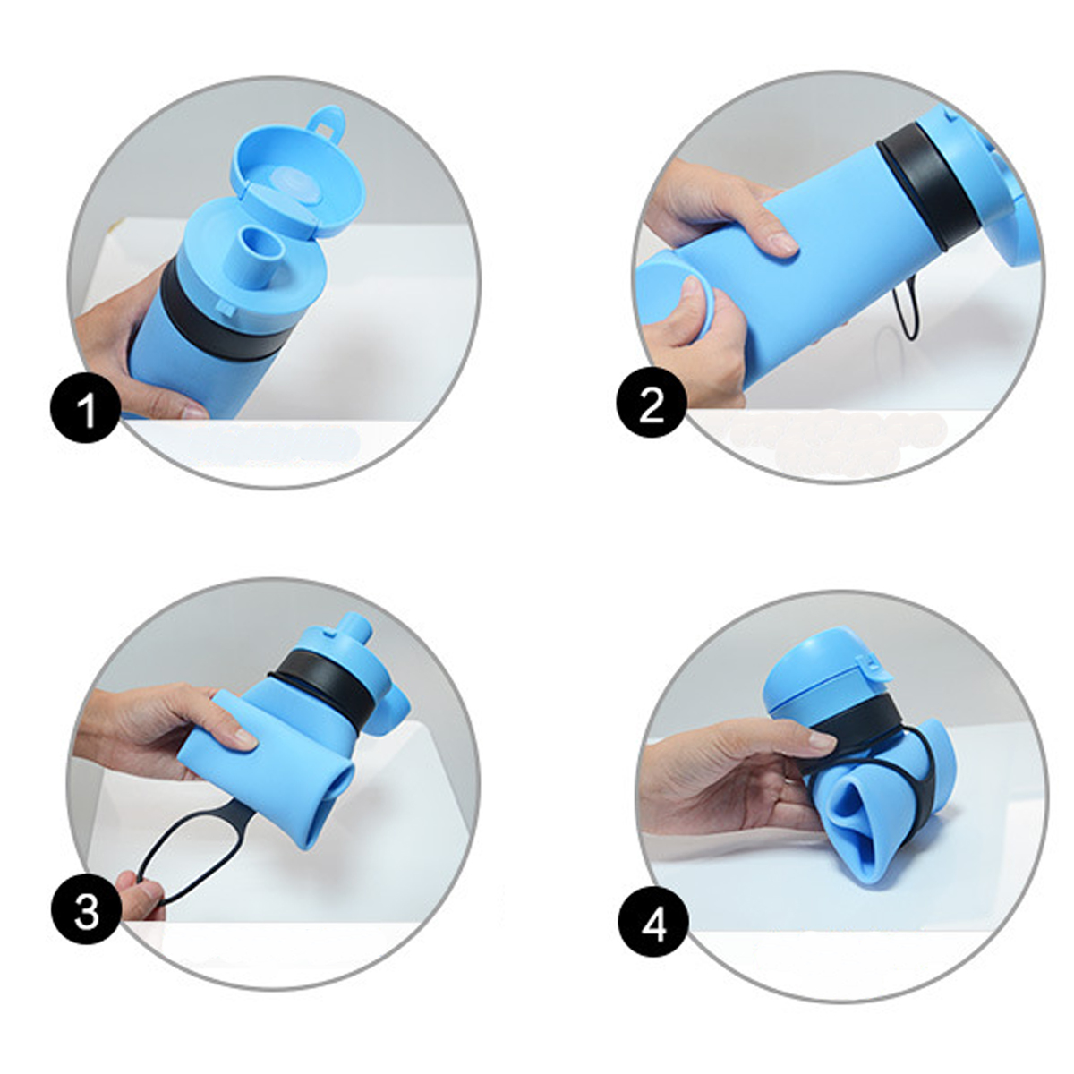 21 oz Silicone Folding Bottle 5