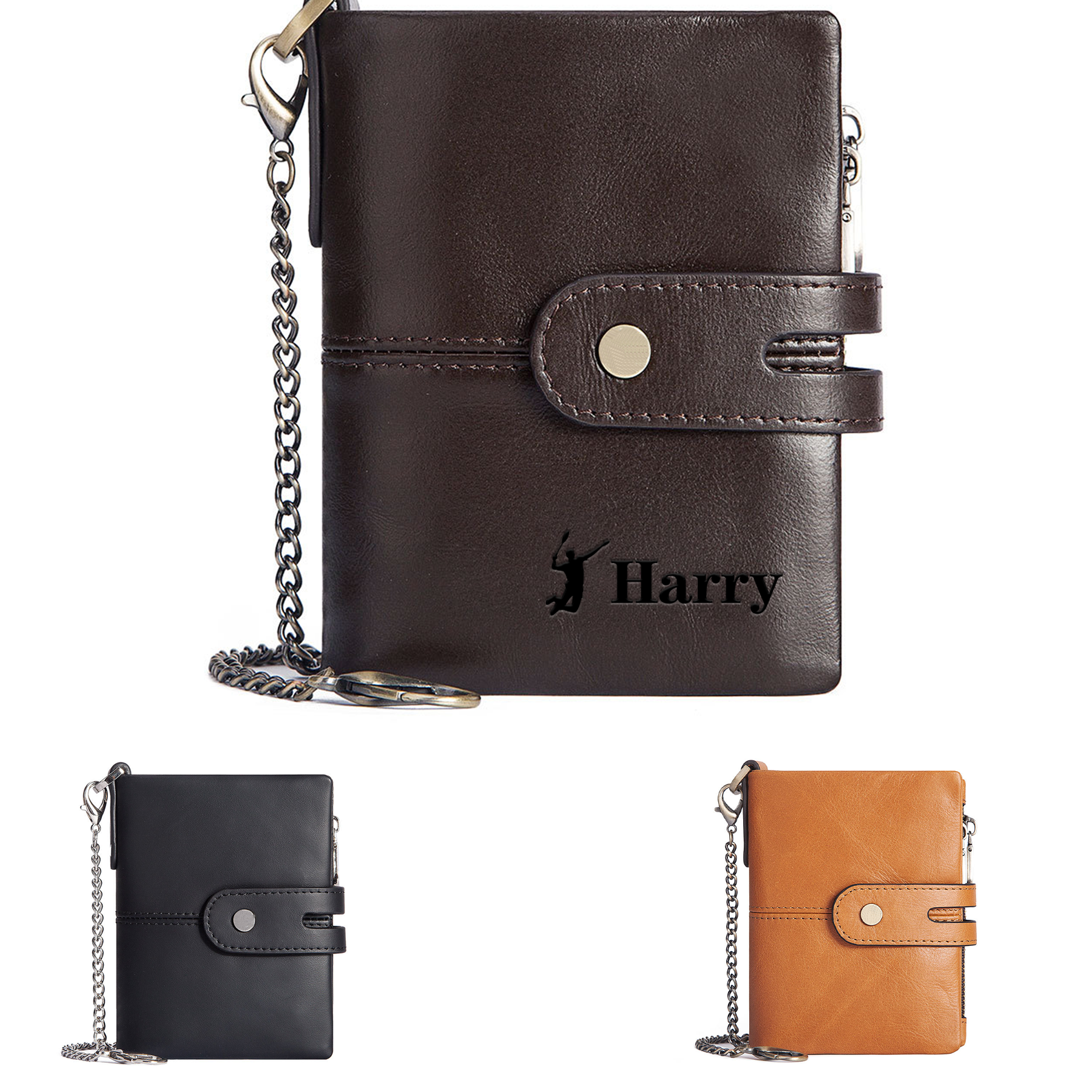 Anti Theft Genuine Leather Mens Wallet 4