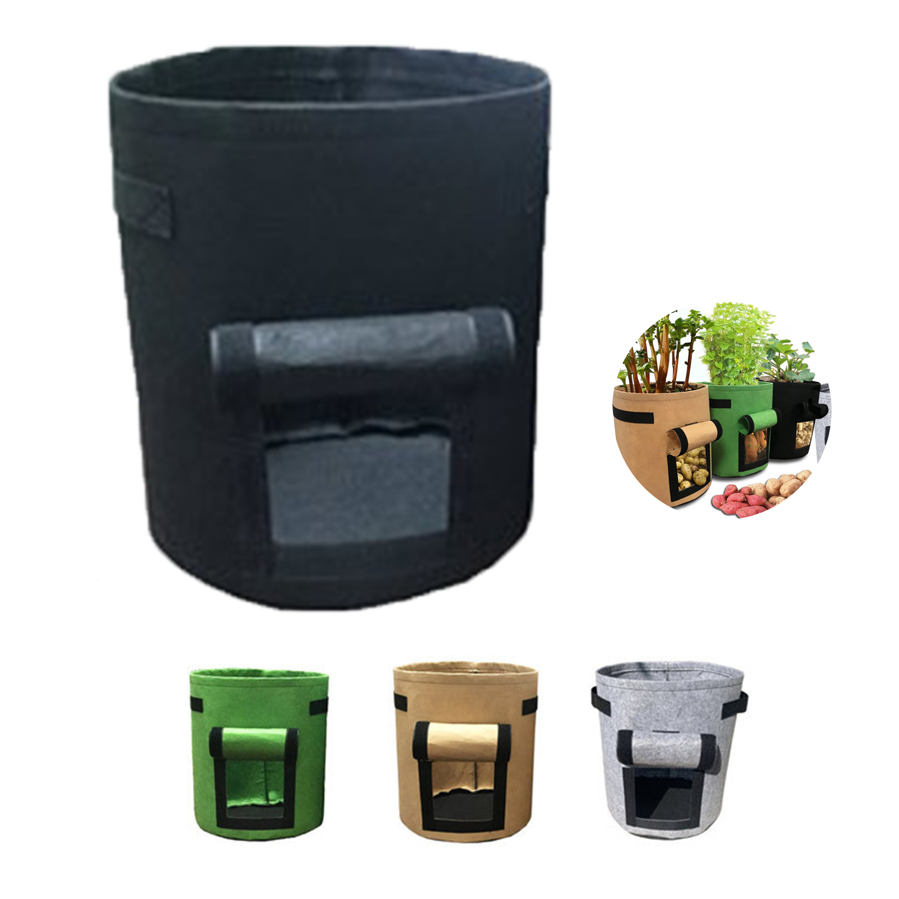 Potato Vegetable Grow Bag With Handle 3