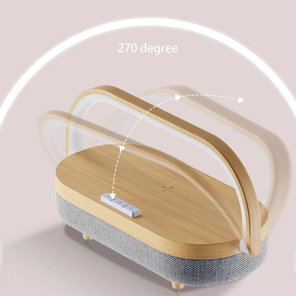 Wireless Charger LED Night Light Music Bedside Lamp 5