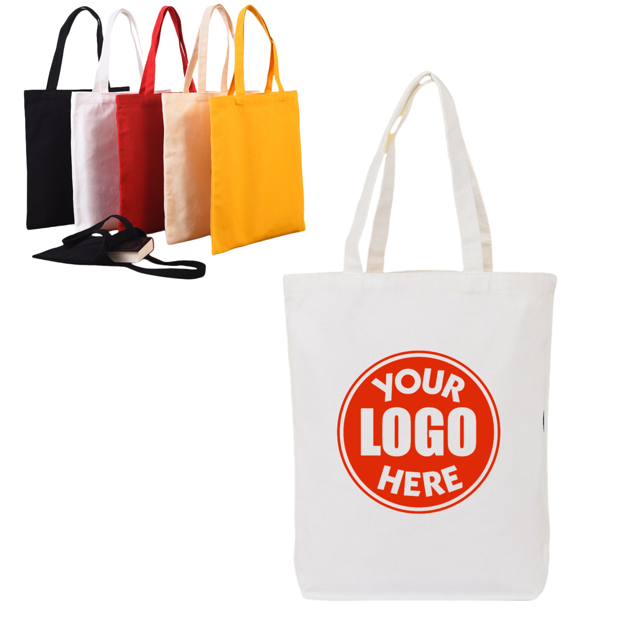 Natural Canvas Tote Bag, custom tote bag with logo imprint 3