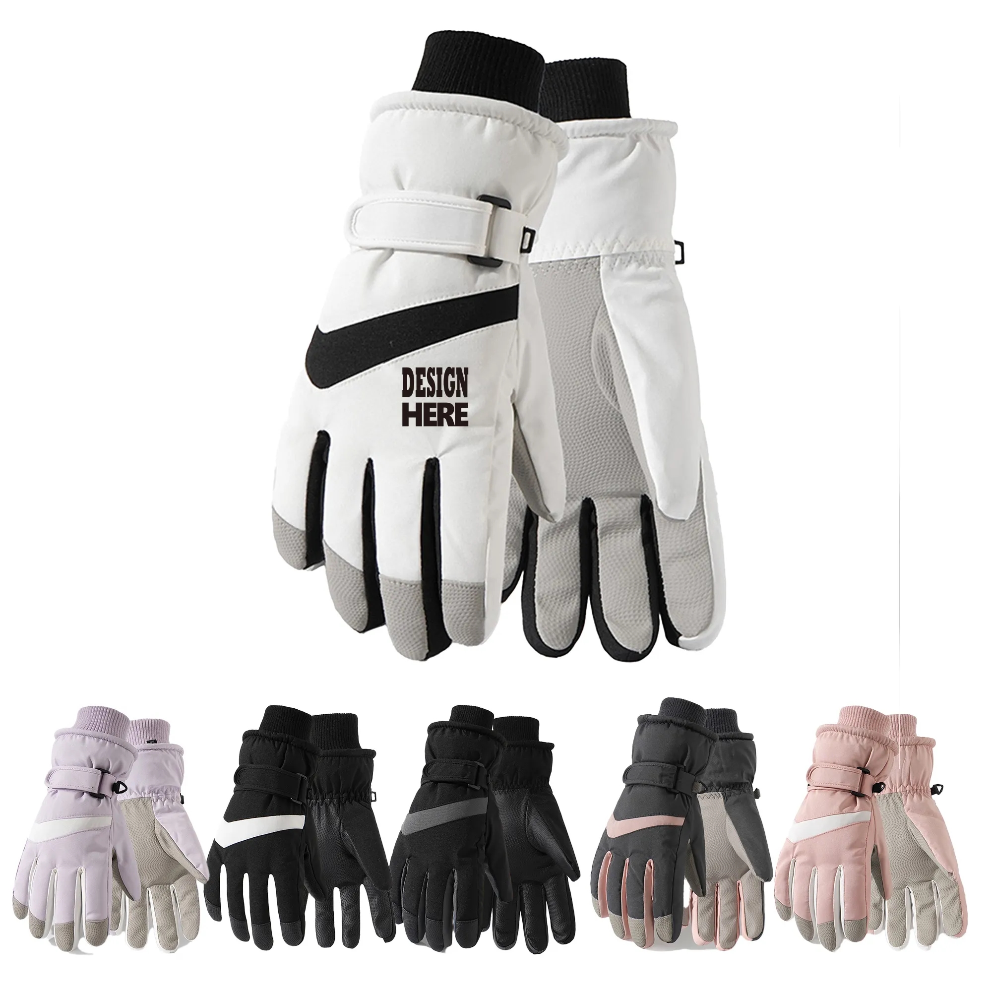 Waterproof Ski Gloves Winter Skate Touchscreen Customizable