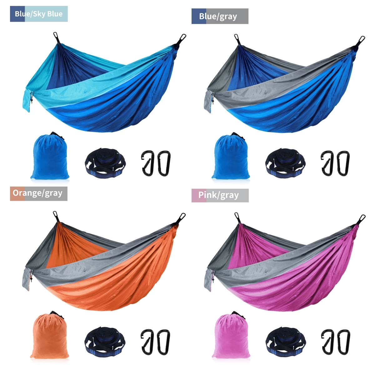 Custom Single or Double Portable Outdoor Camping Hammock 3