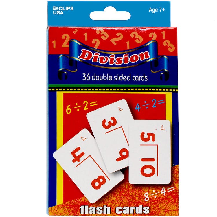 Division Flash Cards - 36 Cards 1