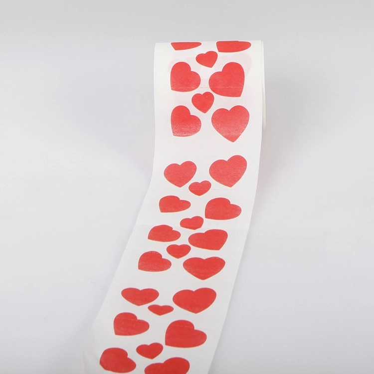 Custom Heart Printed Toilet Paper 6