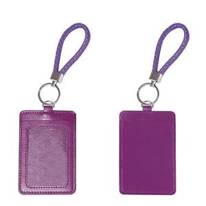 Key Ring PU Leather 2 Pockets Card Holder 7