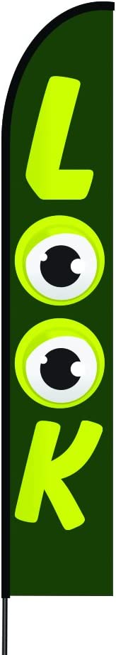 Look (Green) Kit 15' Feet Feather Flag Sign Outdoor Banner 3