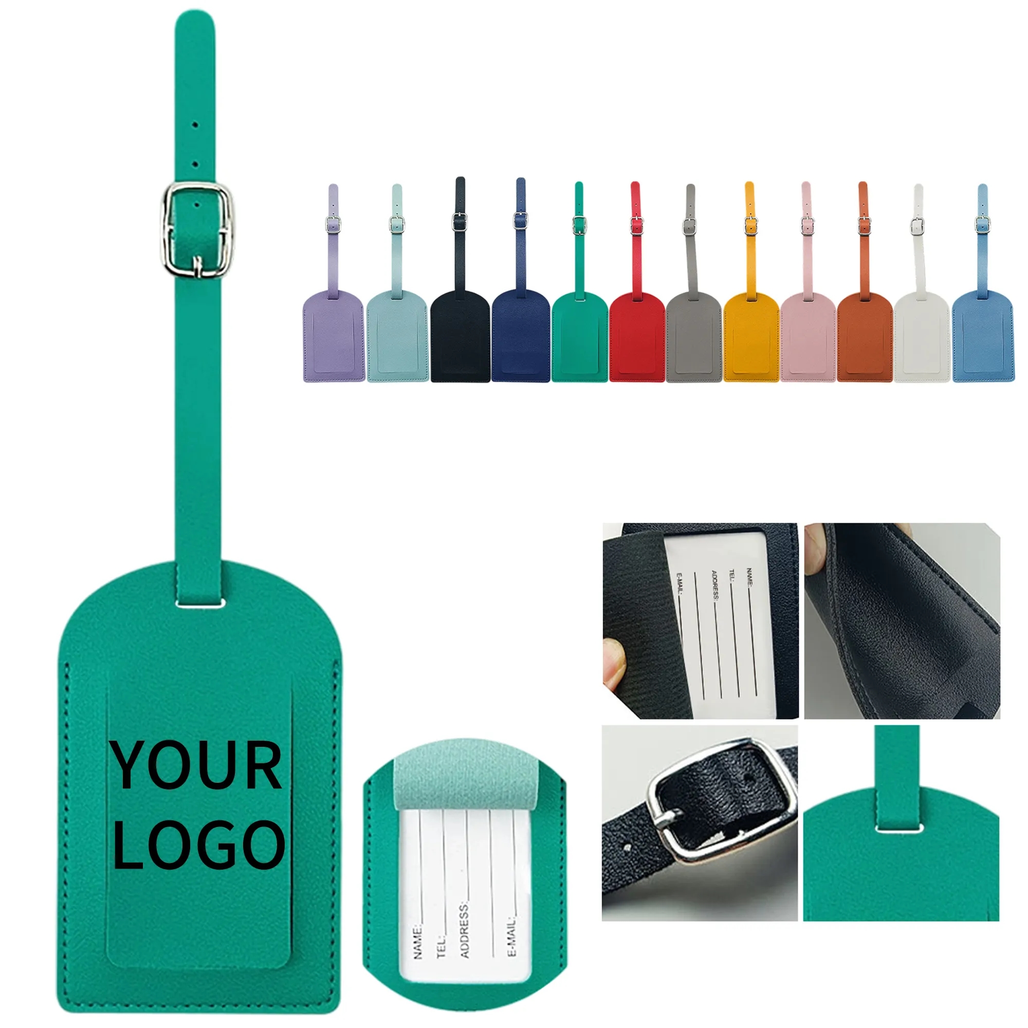 Soft PU Leather Travel Tag for Suitcases and Bags 3