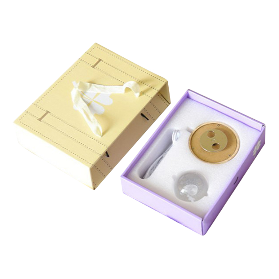 3D LED Night Light And Crystal Ball Music Box With Wooden Base 2