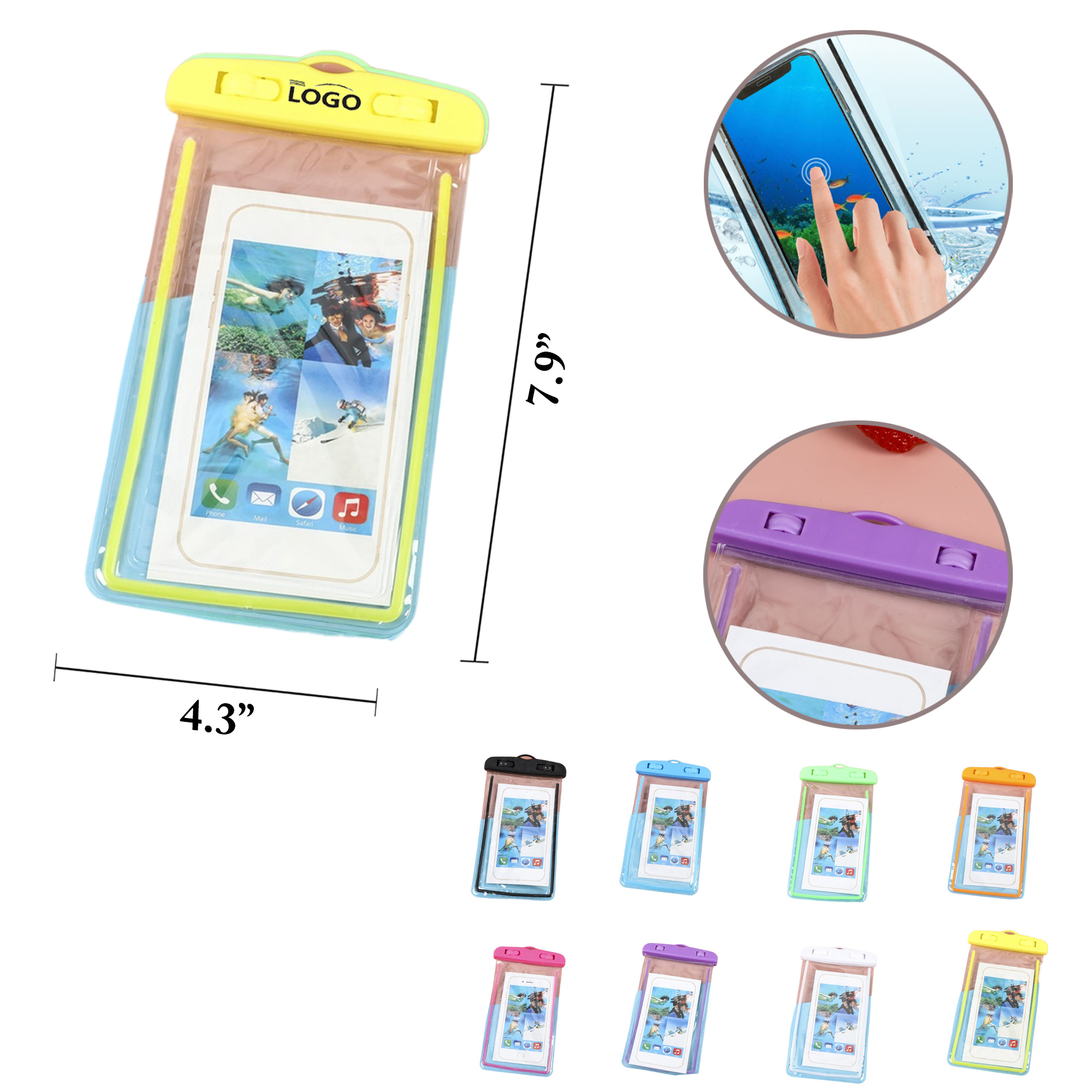 MOQ100 Glowing Waterproof Phone Case for Outdoor Use 9