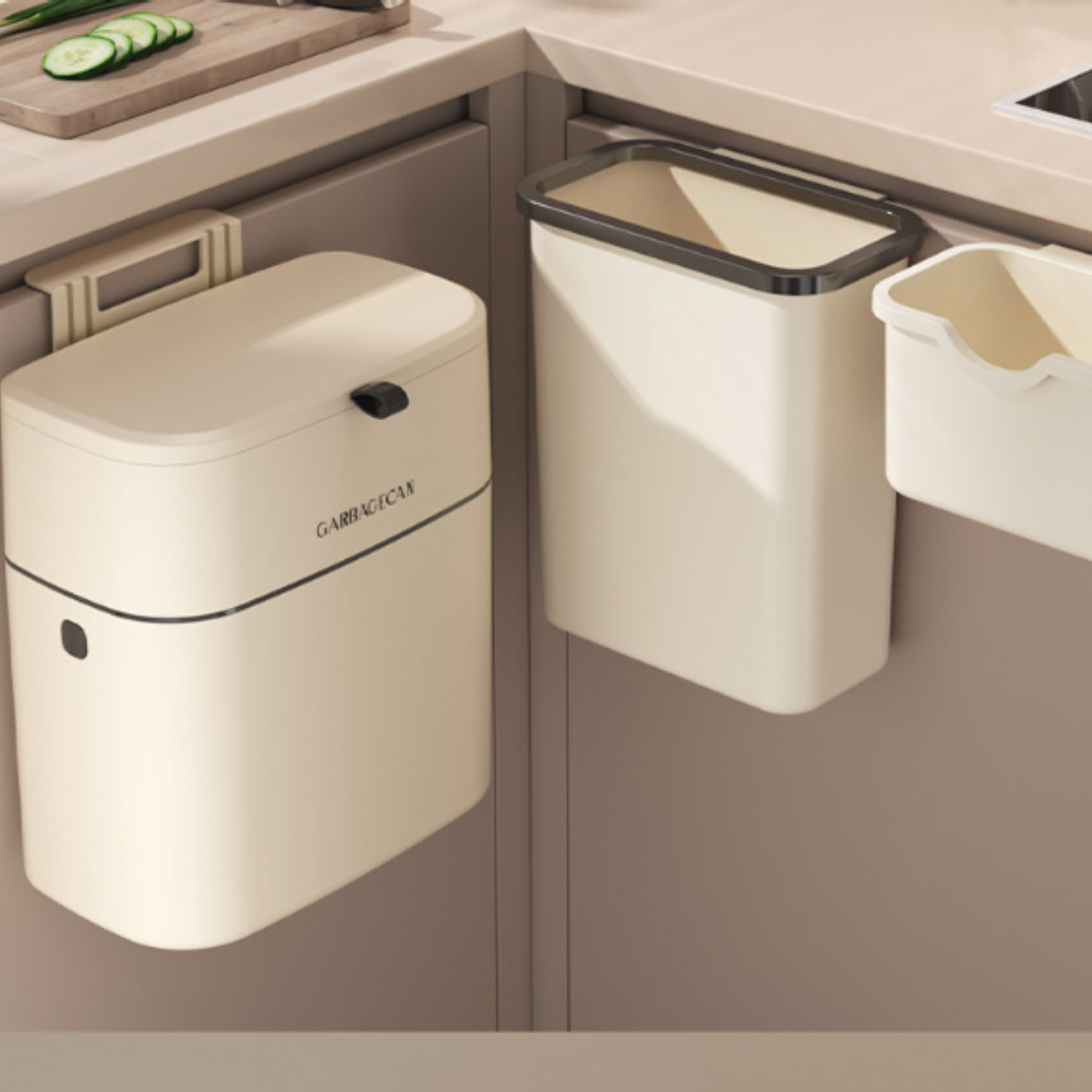 Kitchen trash can wall-mounted 6