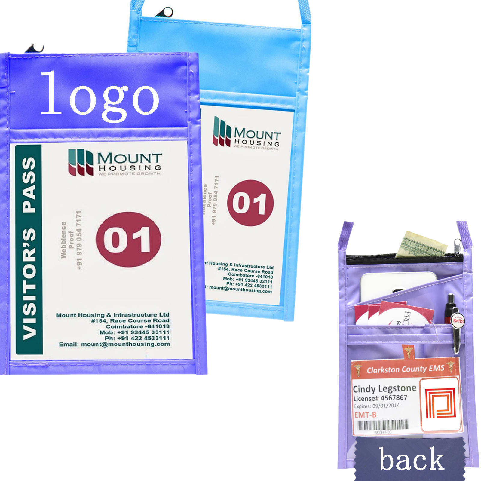 Neck Wallet Convention Badge Bag Holder 2