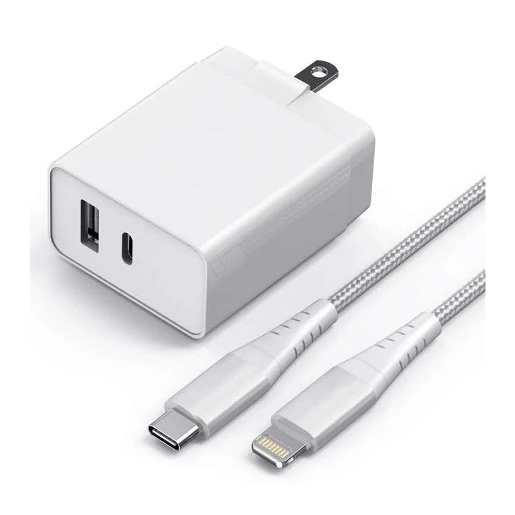 USB-PD Wall Chargers & USB-C to Lightning Cables - White 1