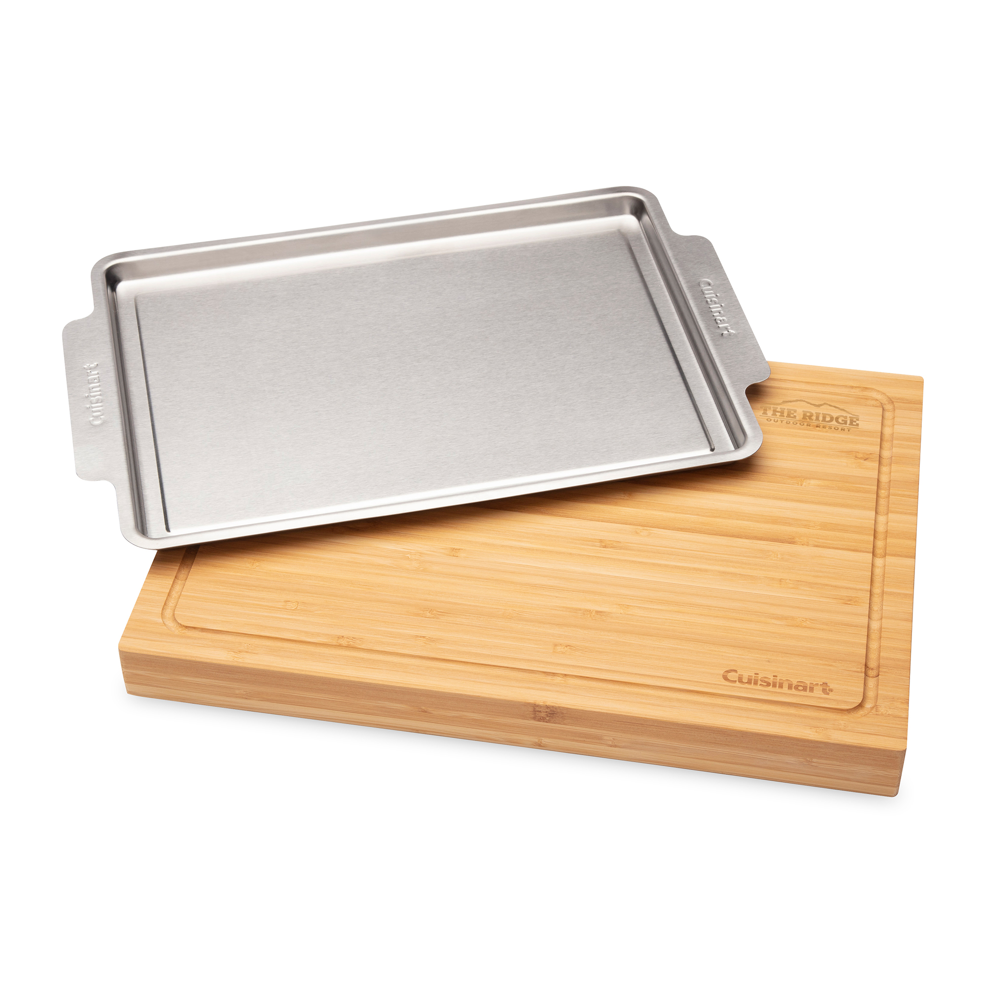 Cuisinart Outdoors® Bamboo Cutting Board With Hidden Tray 12