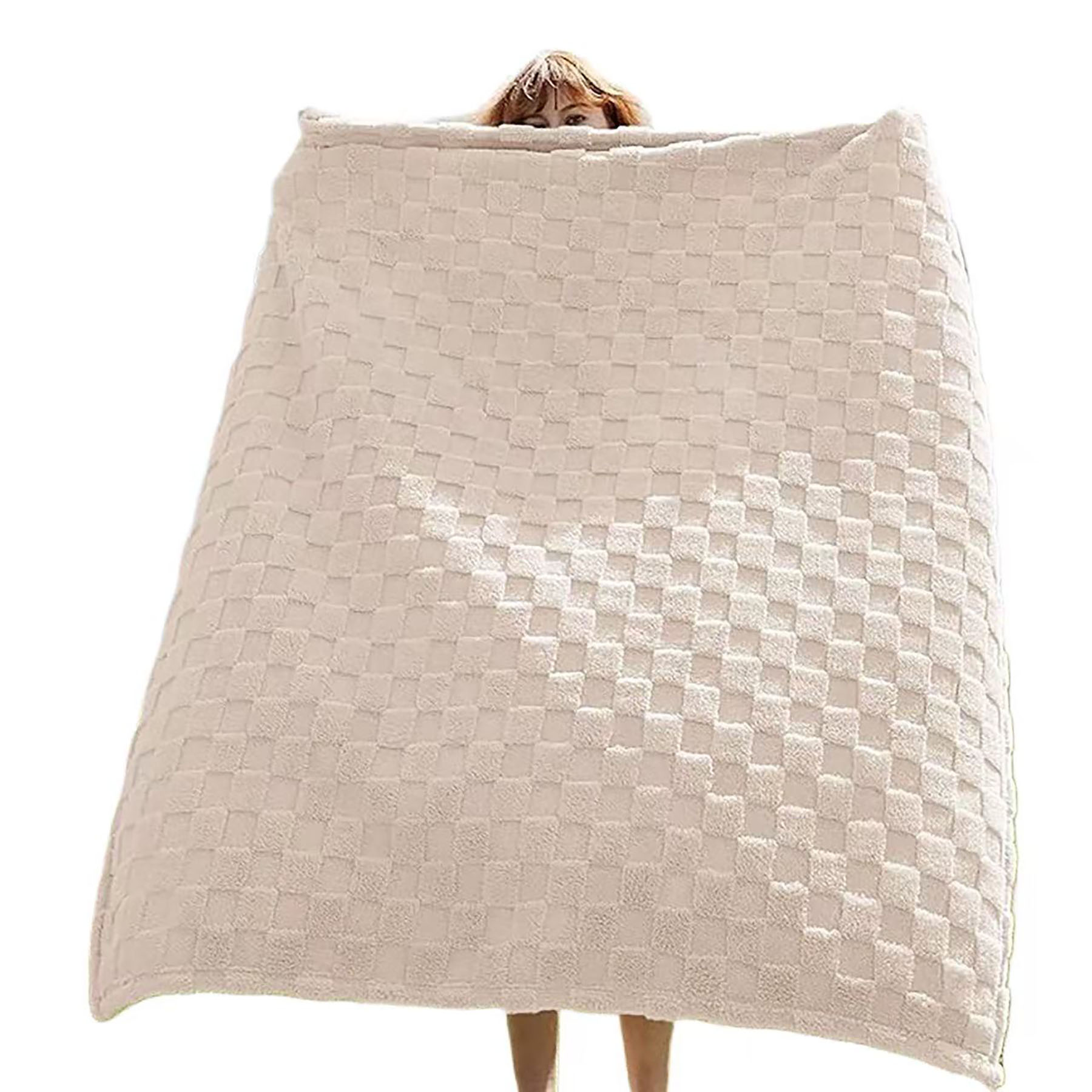Checkered Fleece Throw Blanket 8