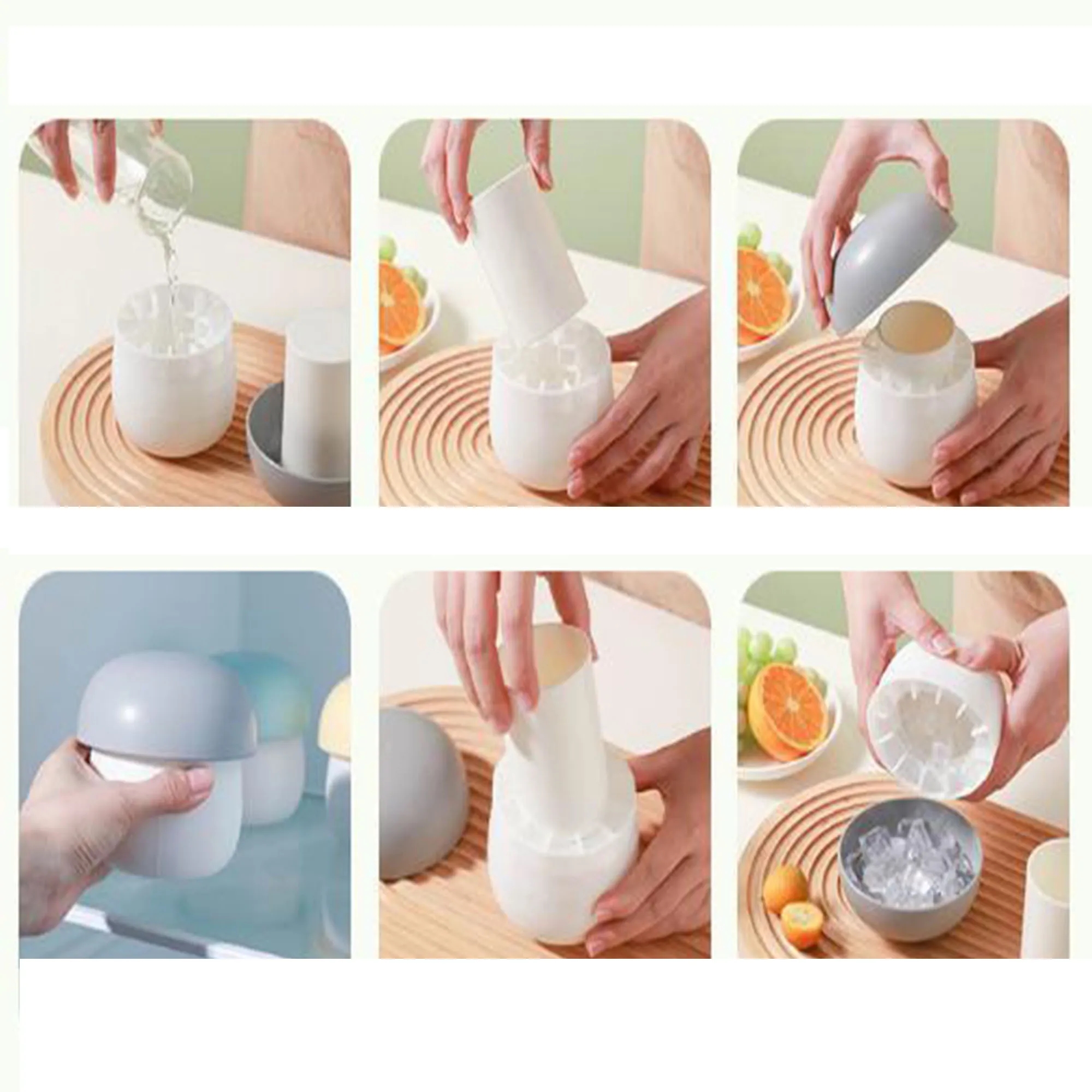 Cylinder Silicone 3D Ice Cube Mold 5