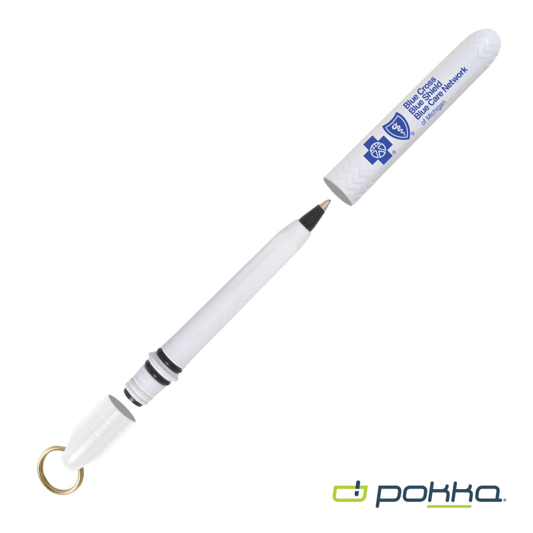 Pokka® Pocket Pen w/Dock & Gold Keyring 60