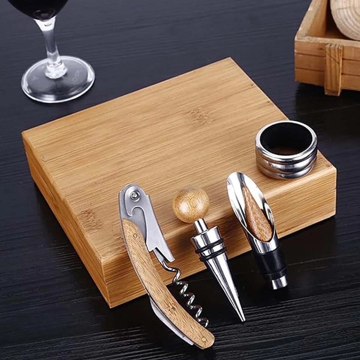 4-Piece Premium Automatic Wine Bottle Opener Set 5
