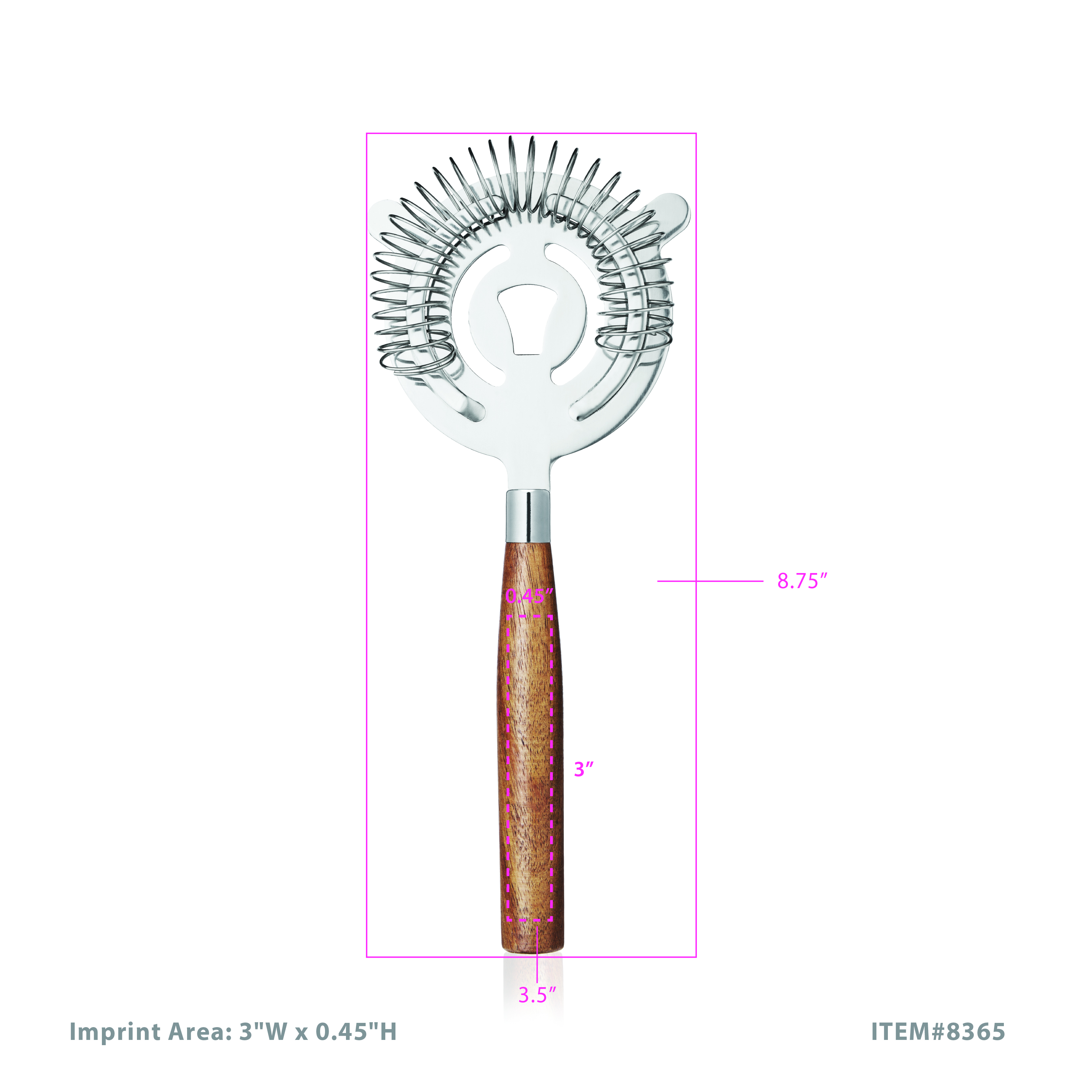 True® Acacia Cocktail Strainer 4