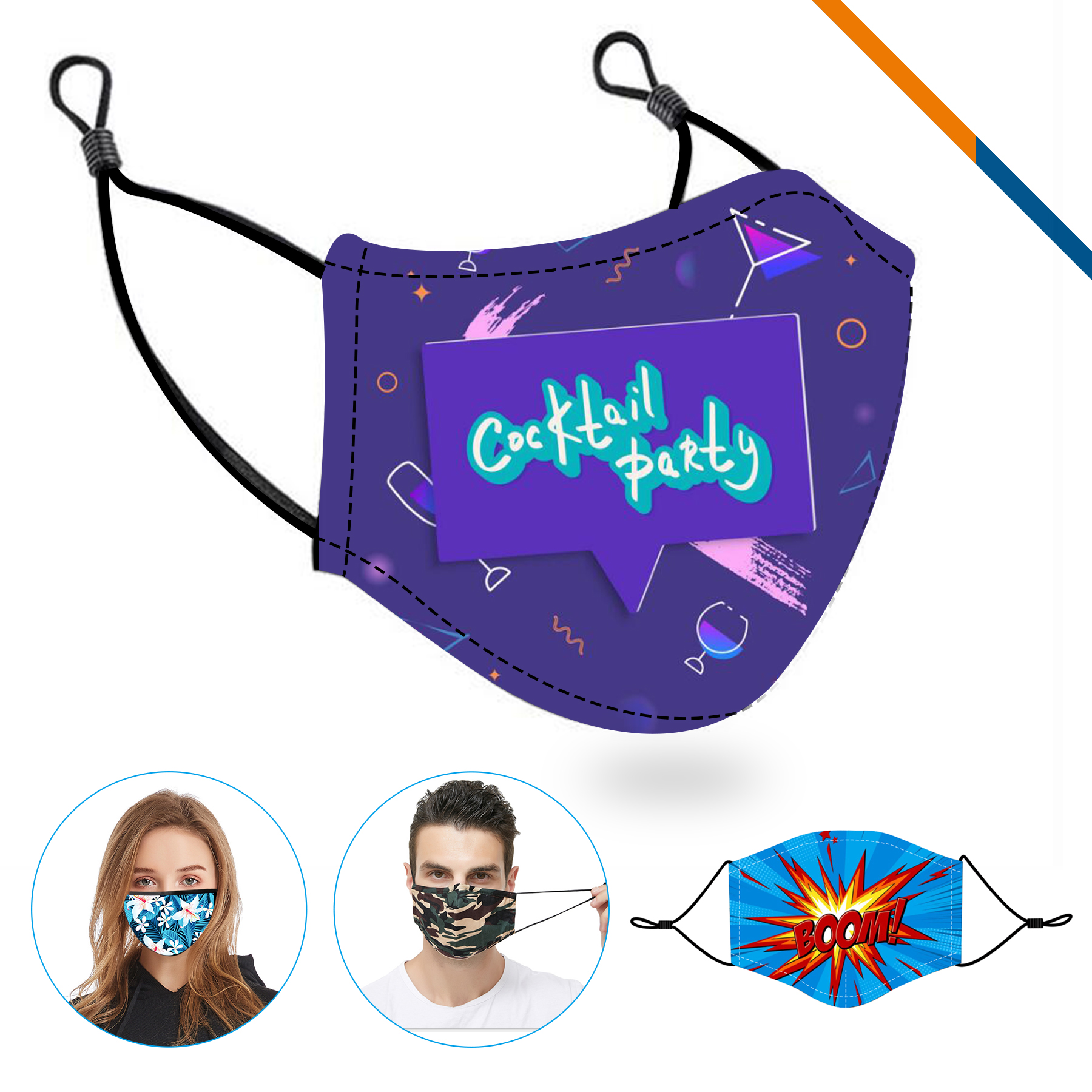 Vibrant Washable 2Ply Mask 2