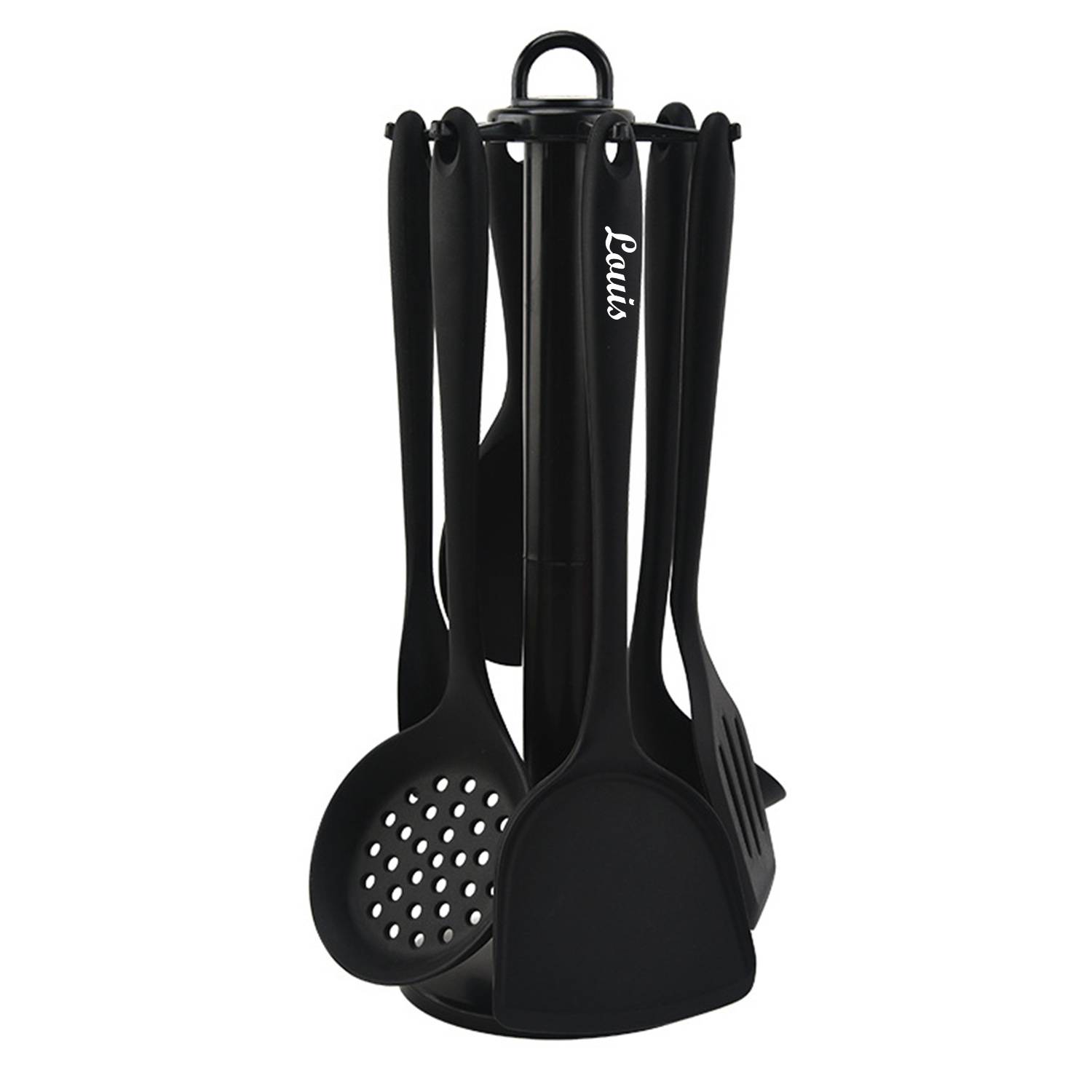 6-Piece Silicone Kitchen Utensil Set with Holder 6