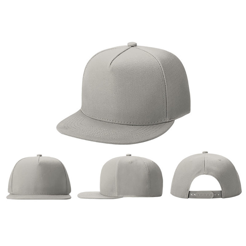 5 Panels Flat Snapback Hats Classic Flat Bill Trucker Hat 17
