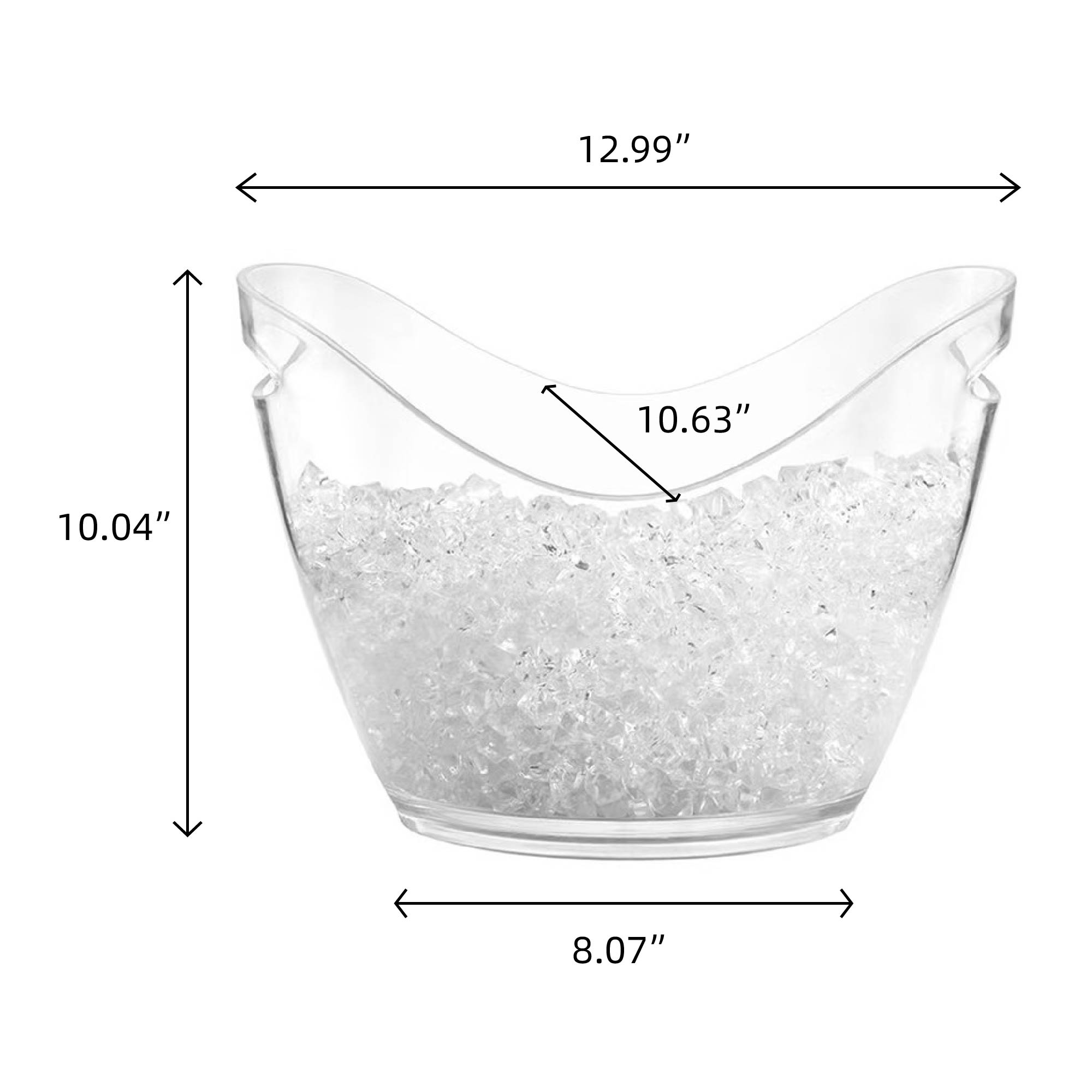 MOQ 1 pcs Clear Plastic Beverage Cooler 2