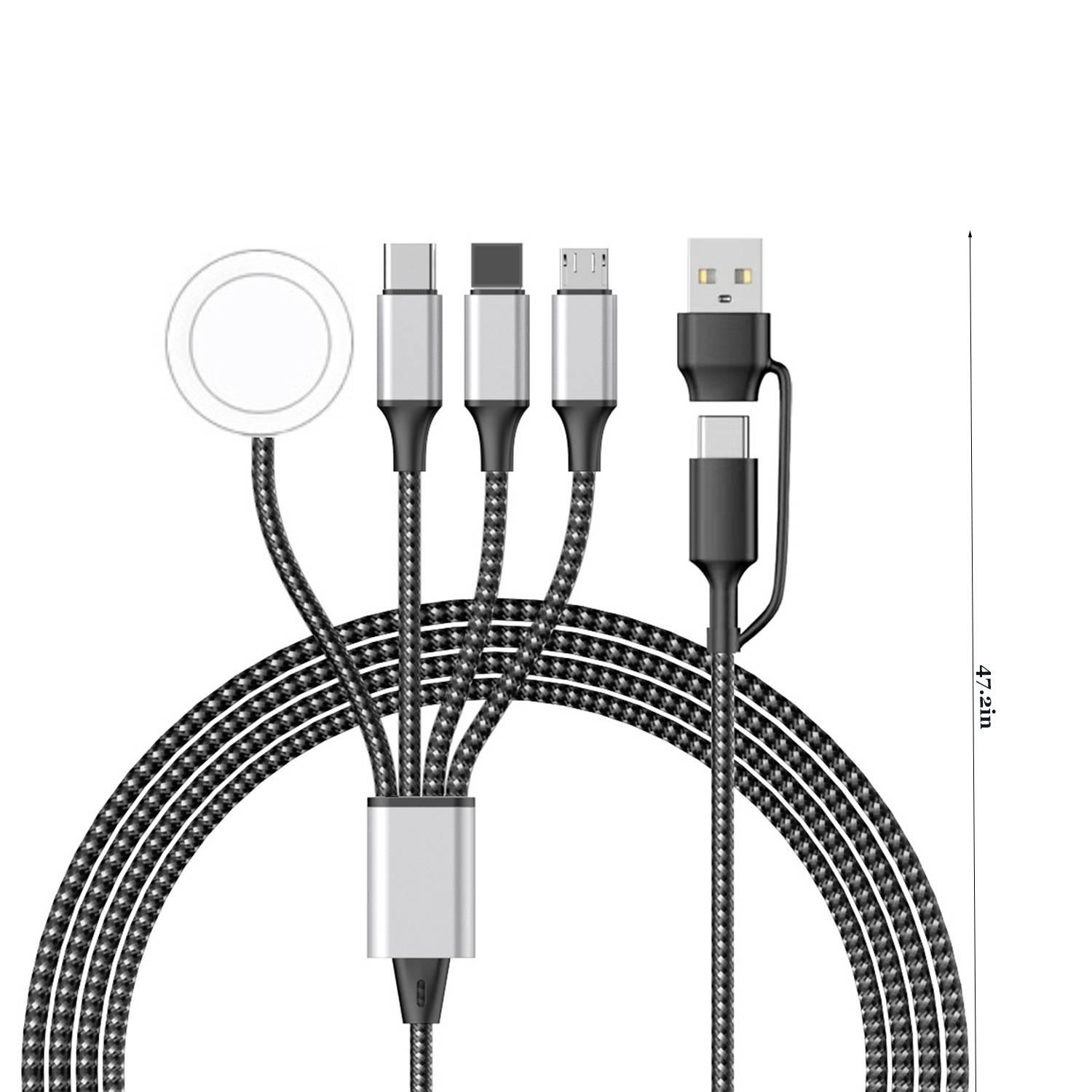 Magnetic 4-in-1 Charging Cable for Phone & Watch 5